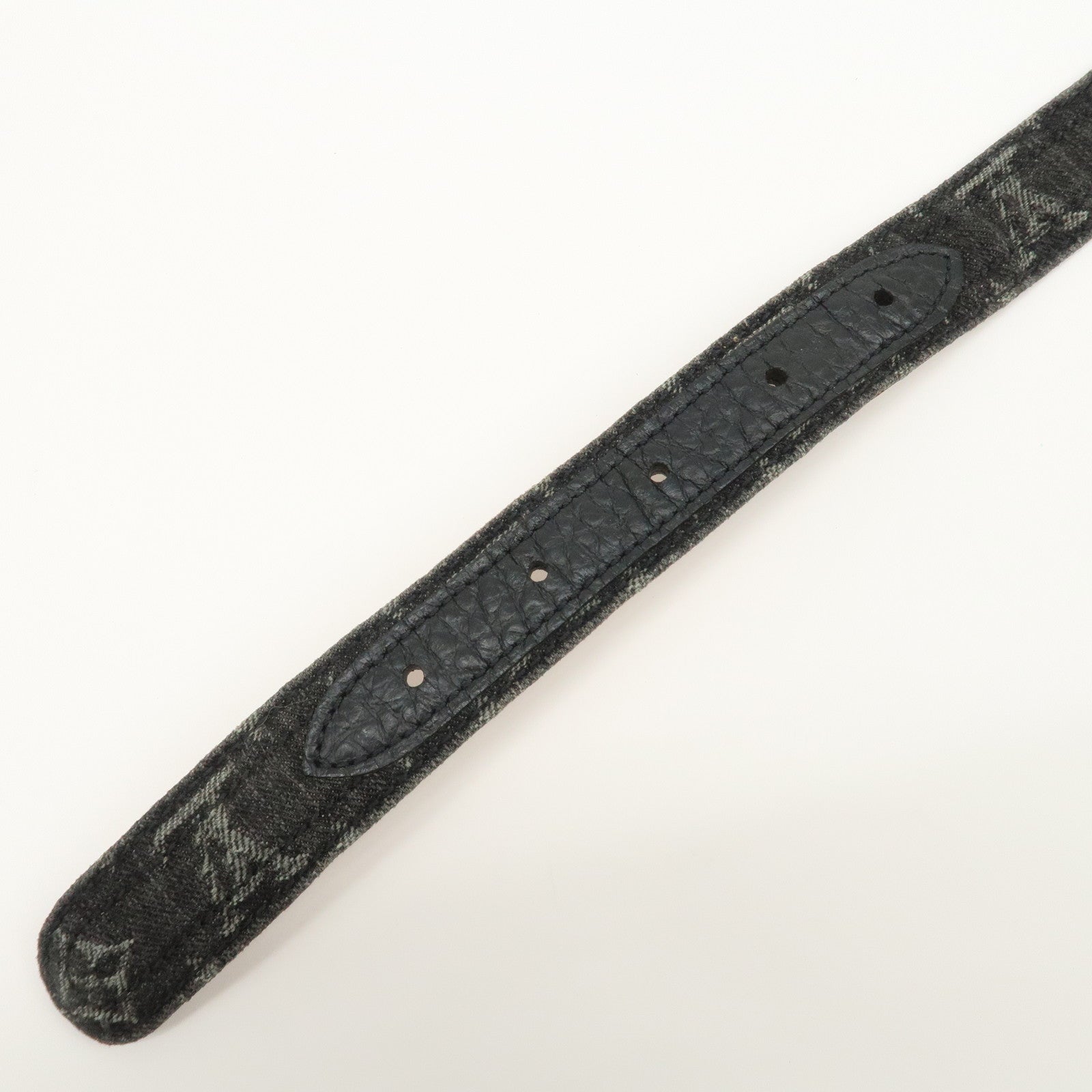 Louis Vuitton Monogram Denim Ceinture Belt 80/32 Noir Black M6972