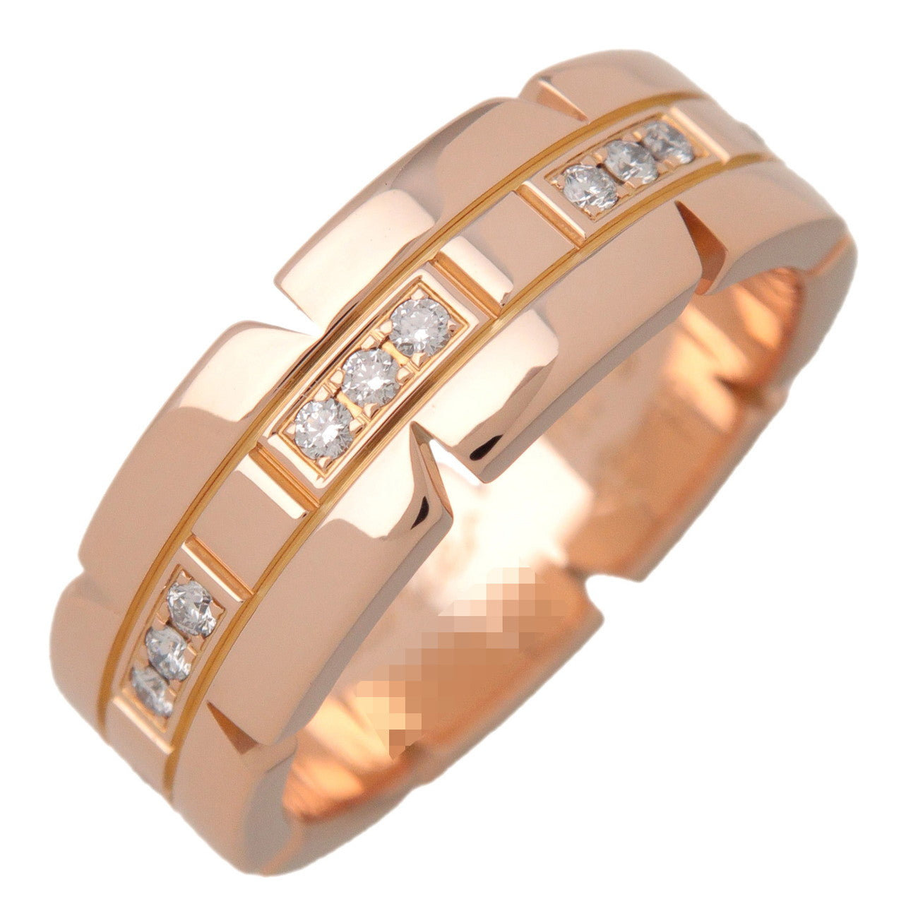 Cartier Tank Francaise Diamond Ring K18 750PG Rose Gold #50 US5.5