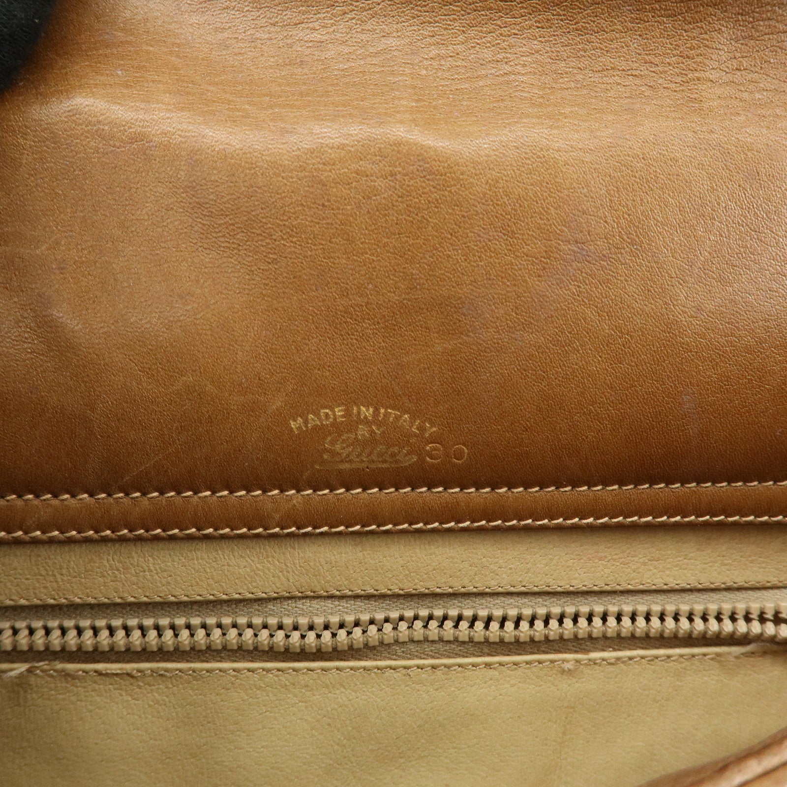 GUCCI Old GUCCI Sherry Leather Hand Bag Shoulder Bag Brown