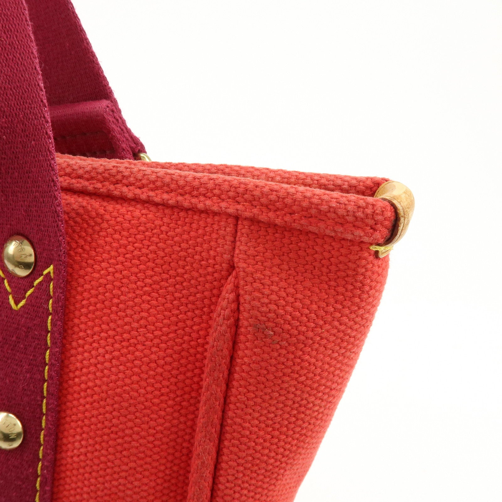 Louis Vuitton Antigua Cabas MM Tote Bag Hand Bag Rouge M40034