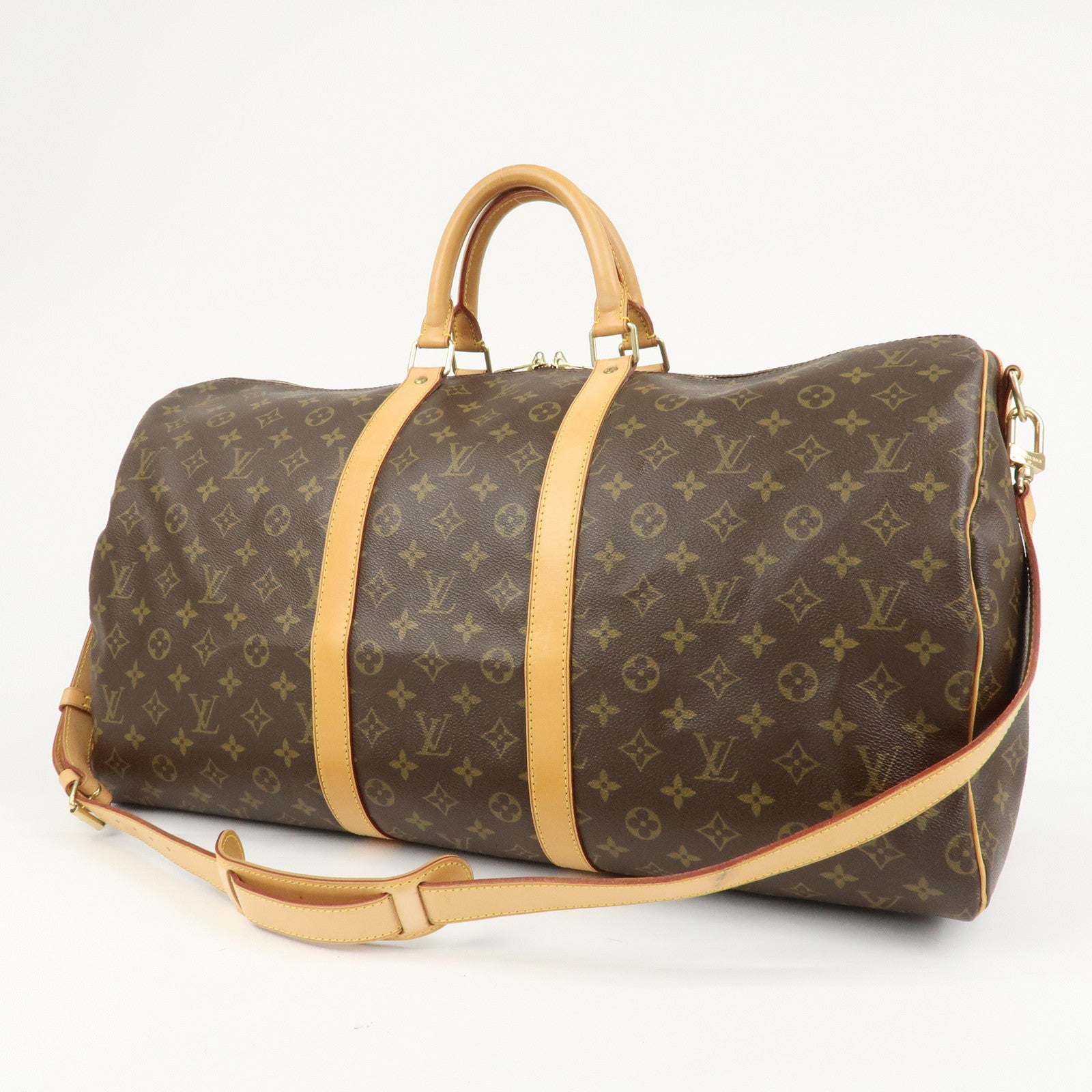 Louis Vuitton Monogram Keep All 55 Bandouliere Boston Bag M56714