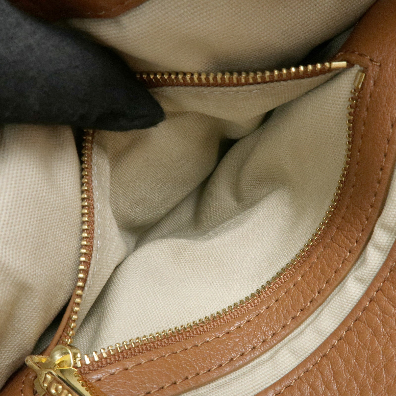 TORY BURCH Leather Flap Shoulder Bag Crossbody Bag Clutch Brown