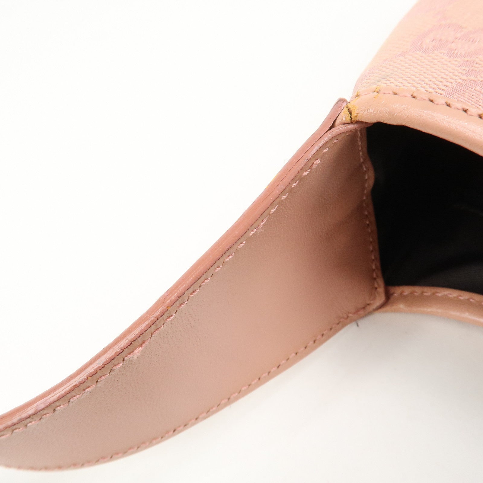 GUCCI Jackie Canvas Leather Shoulder Hand Bag Pink 001.3735