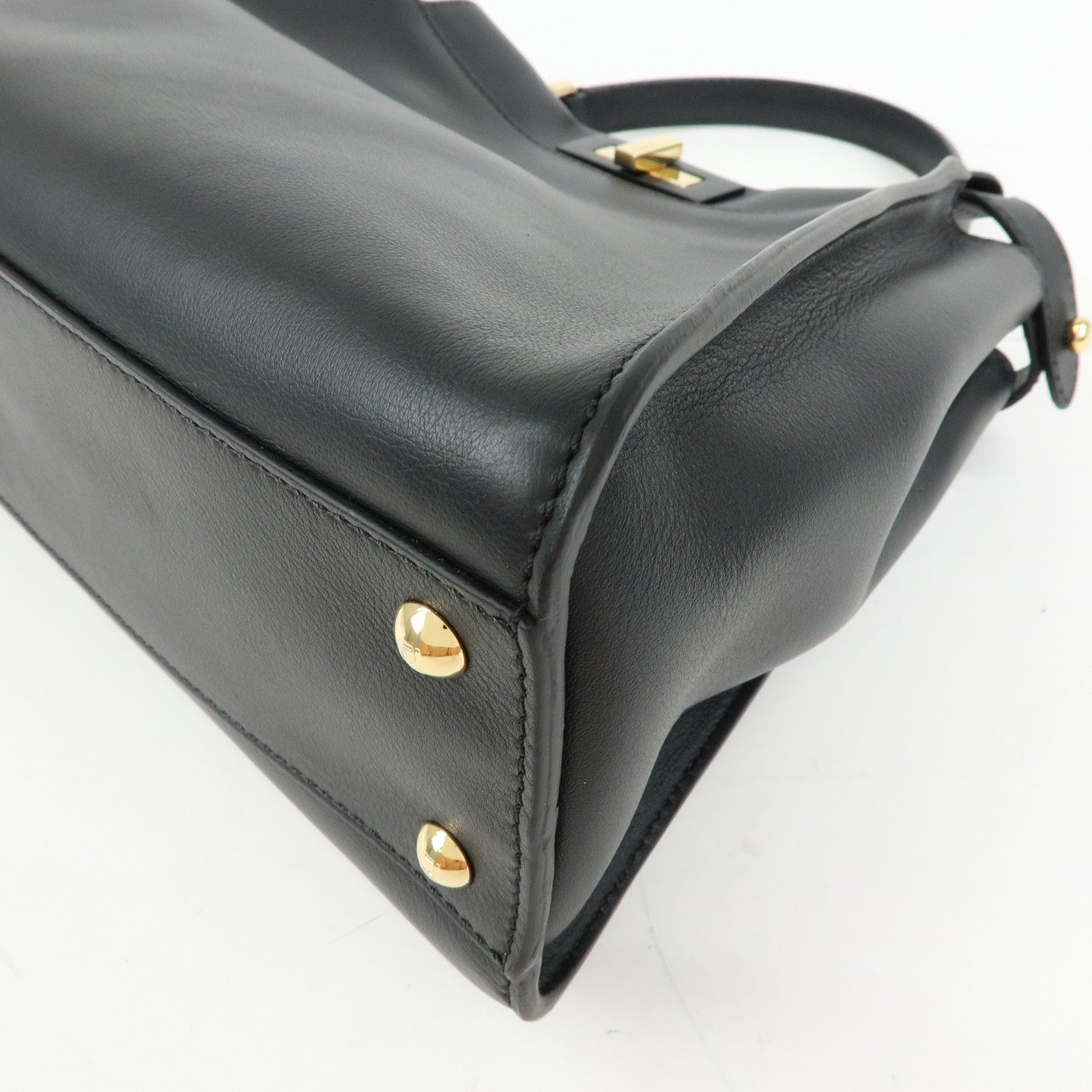 FENDI Peekaoo Calf Leather 2Way Bag Hand Bag Shoulder Bag 8BN290
