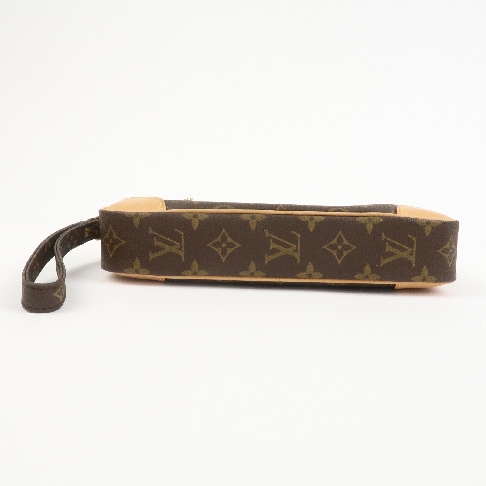 Louis Vuitton Monogram Marly Dragonne GM Clutch Bag Brown M51825