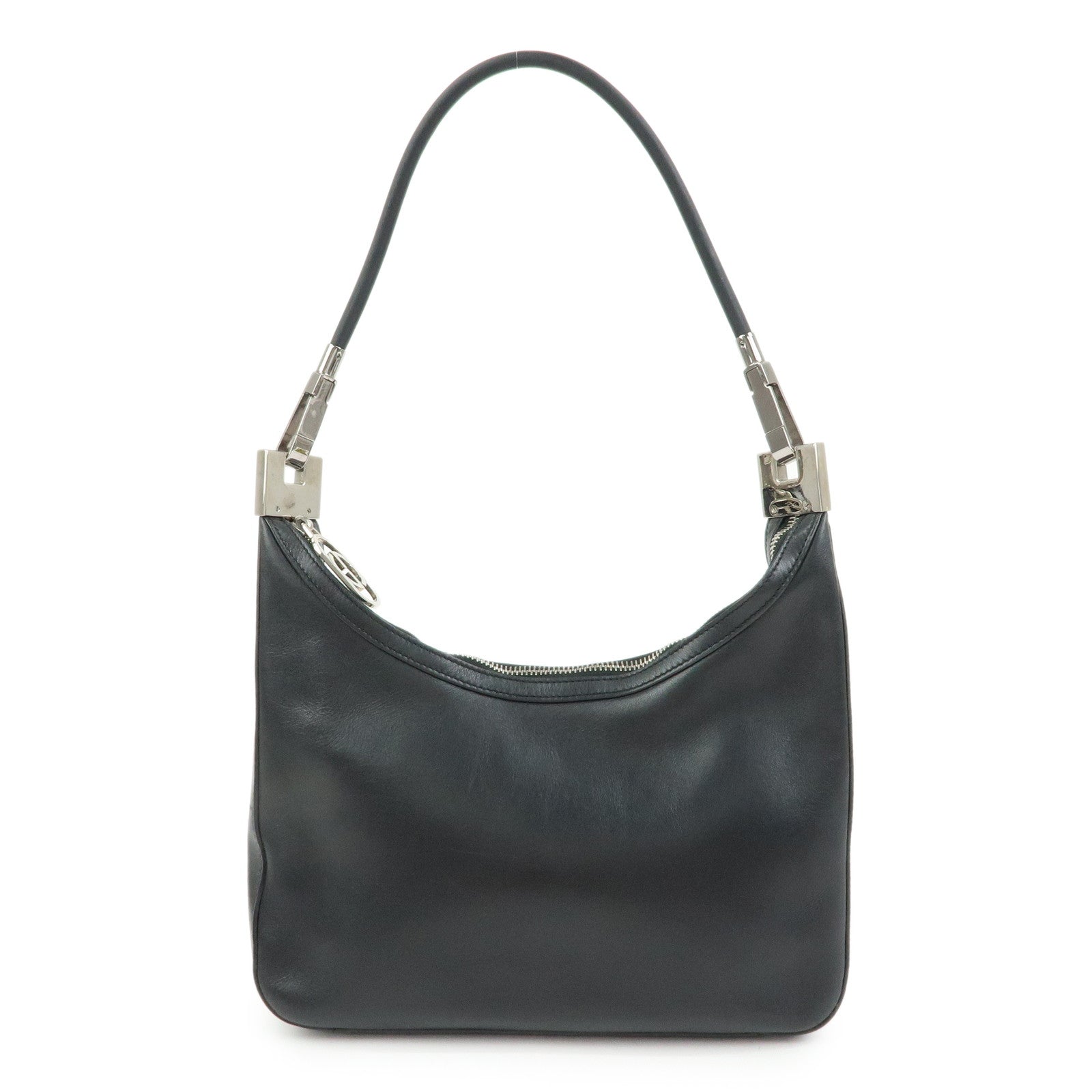 GUCCI Leather Shoulder Bag Hand Bag Black 001・3812・002122