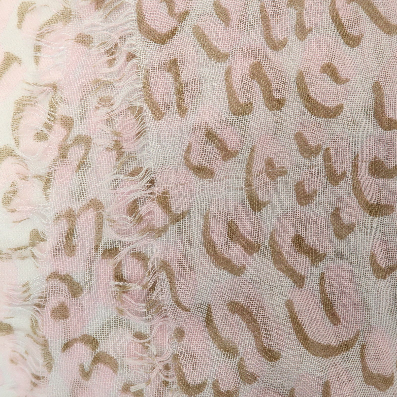 Louis Vuitton Leopard Cashmere Silk Scarf Shawl Pink Gray 413287