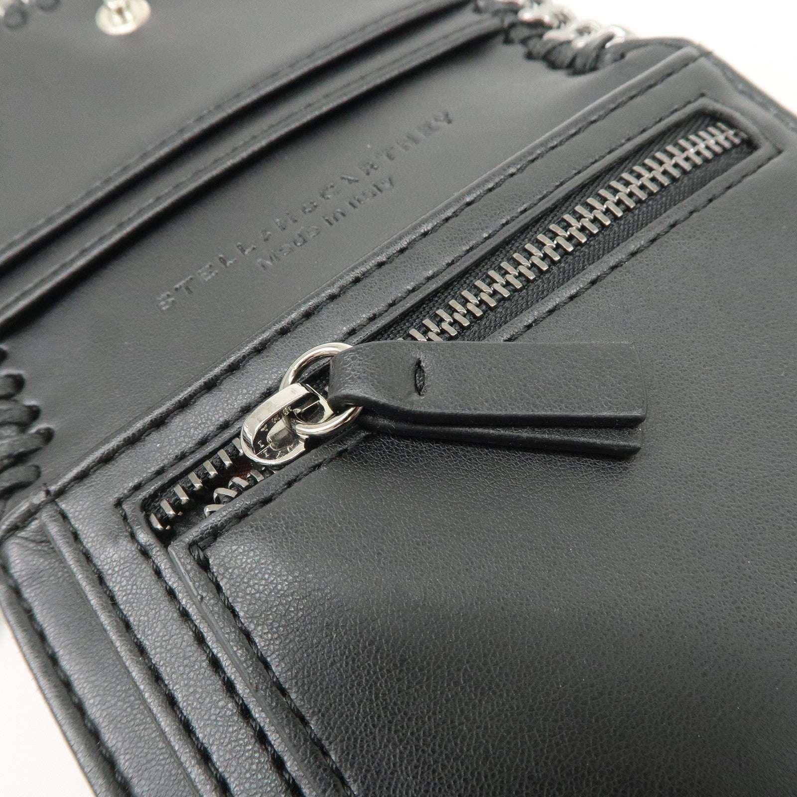 STELLA MCCARTNEY Falabella Small Flap Wallet Black