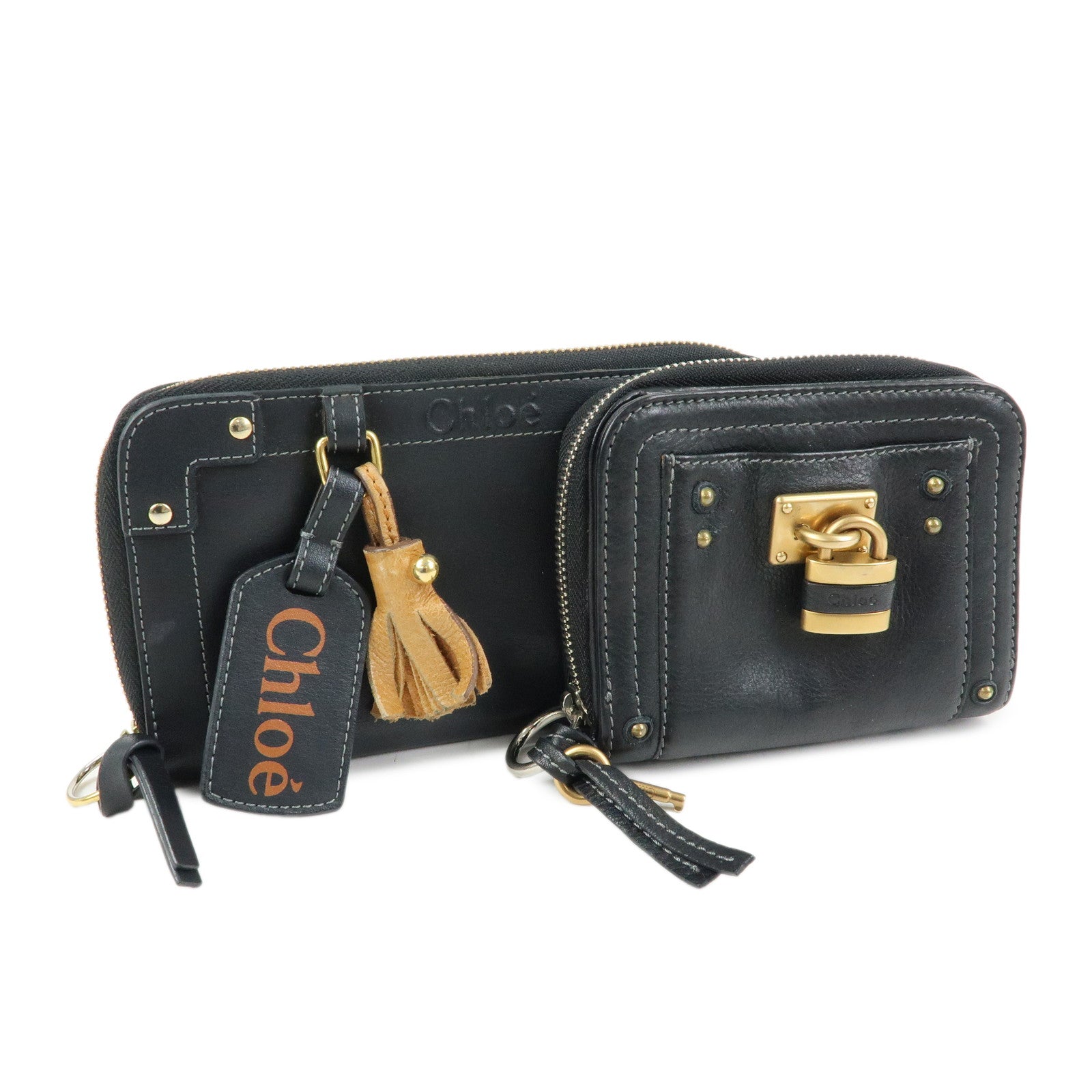 Chloe Paddington Eden Leather Set of Wallet Black