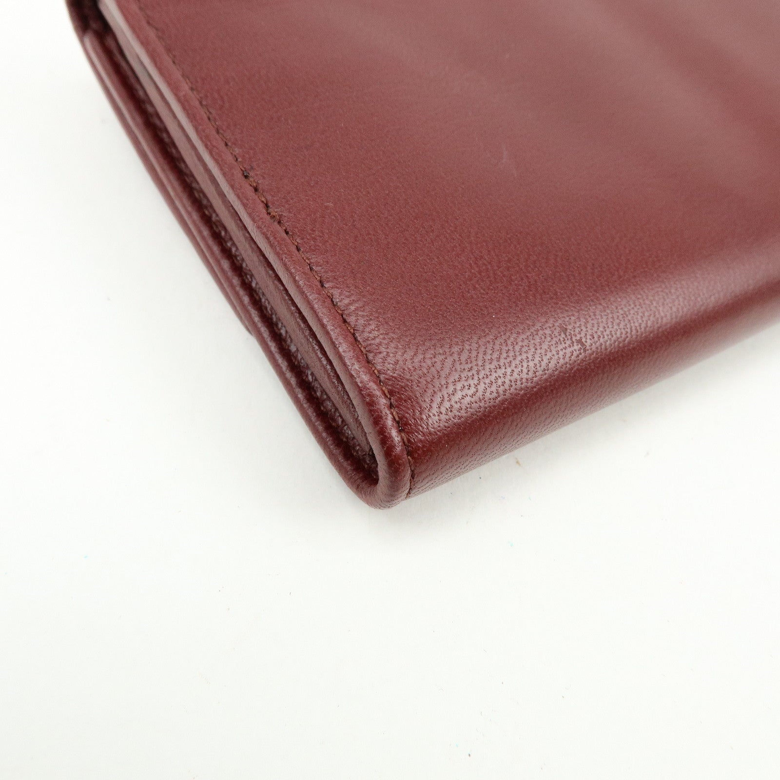 Ferragamo Vara Leather Long Wallet Bordeaux