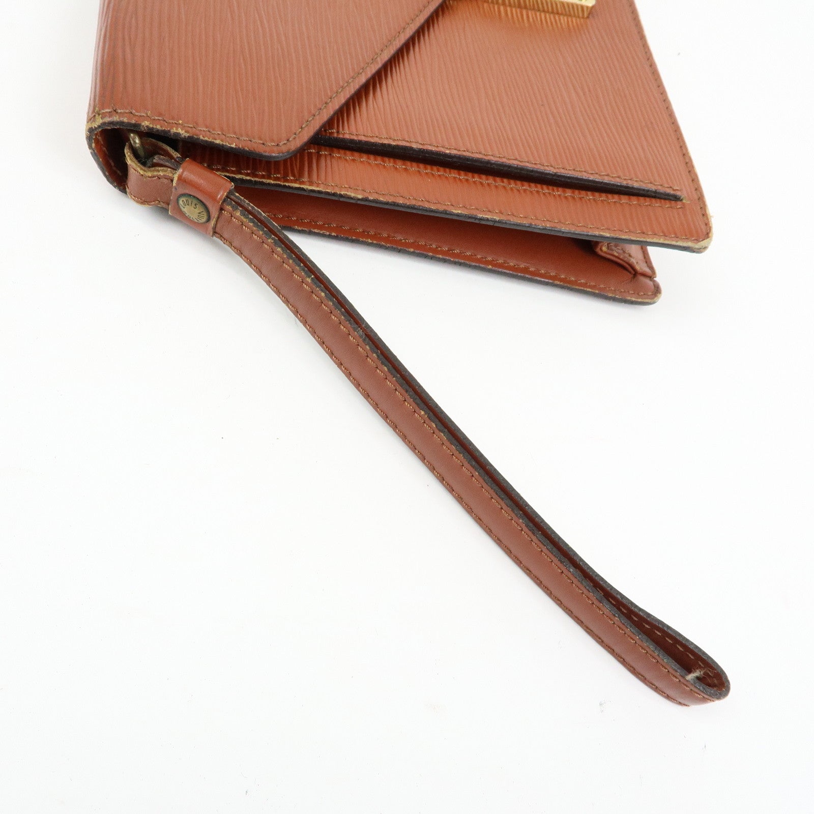 Louis Vuitton Epi Sellier Dragonne Clutch Bag Kenya Brown M52613
