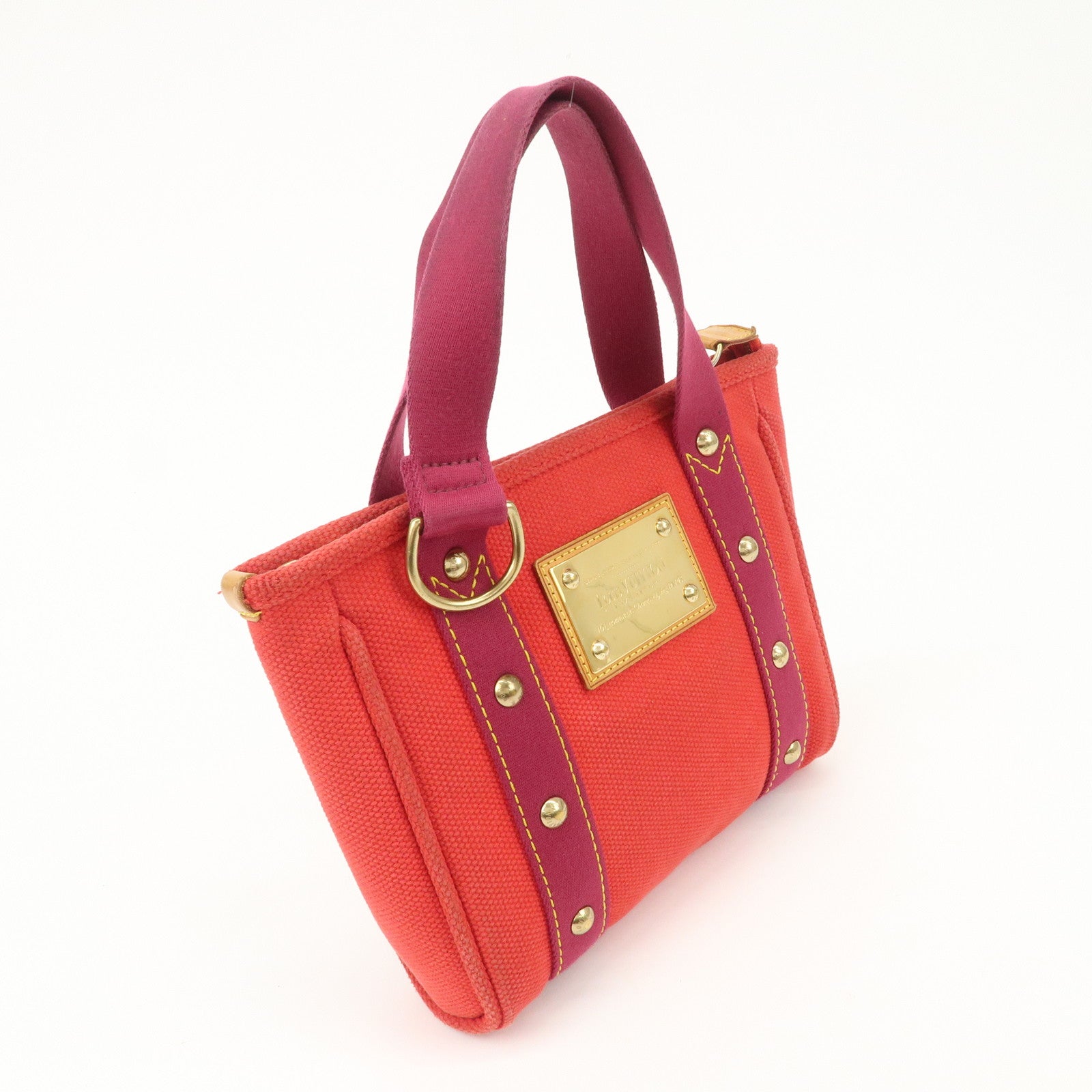Louis Vuitton Antigua Cabas PM Hand Bag Rouge M40037
