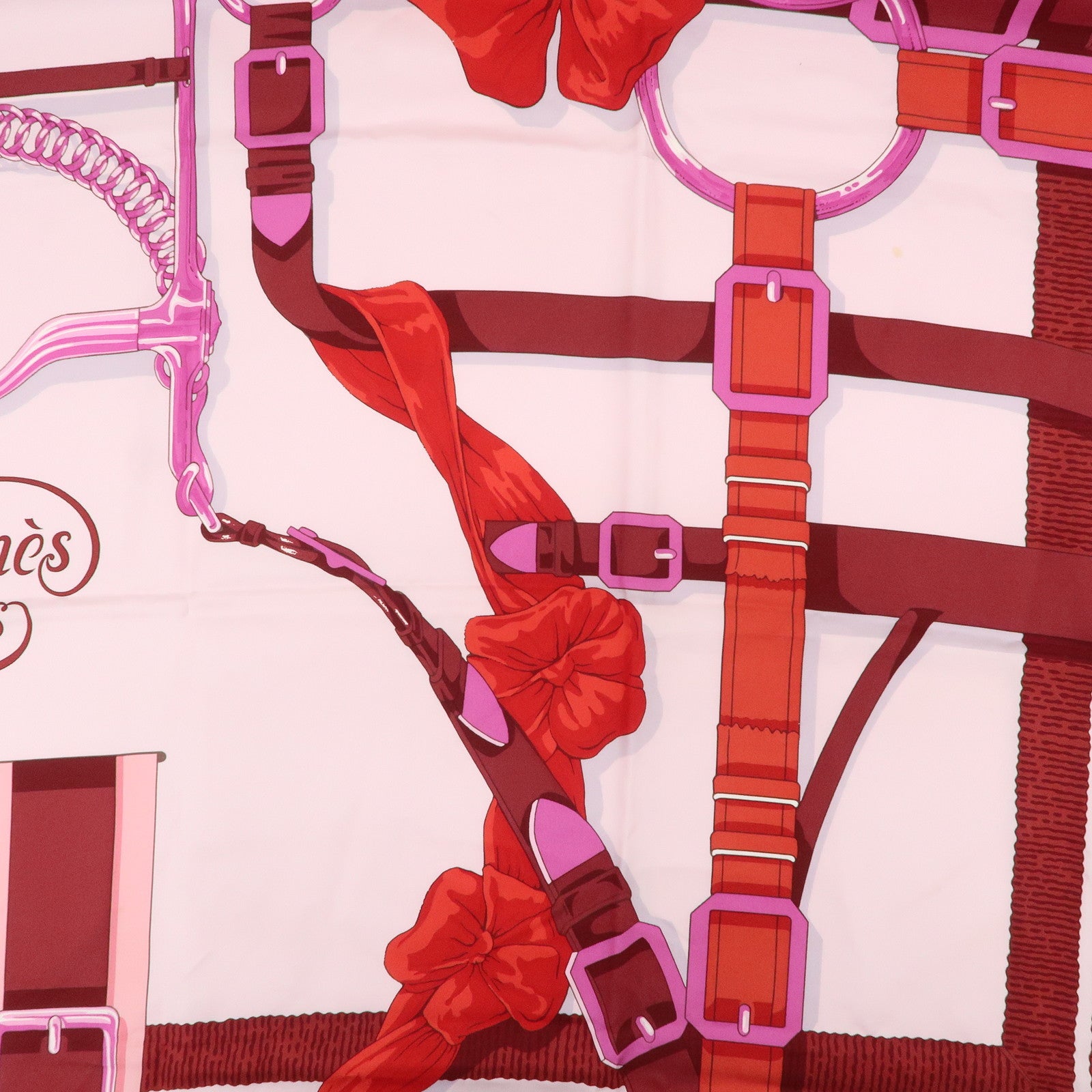 HERMES Carre 90 Silk 100% Scarf Grand Manege Detail