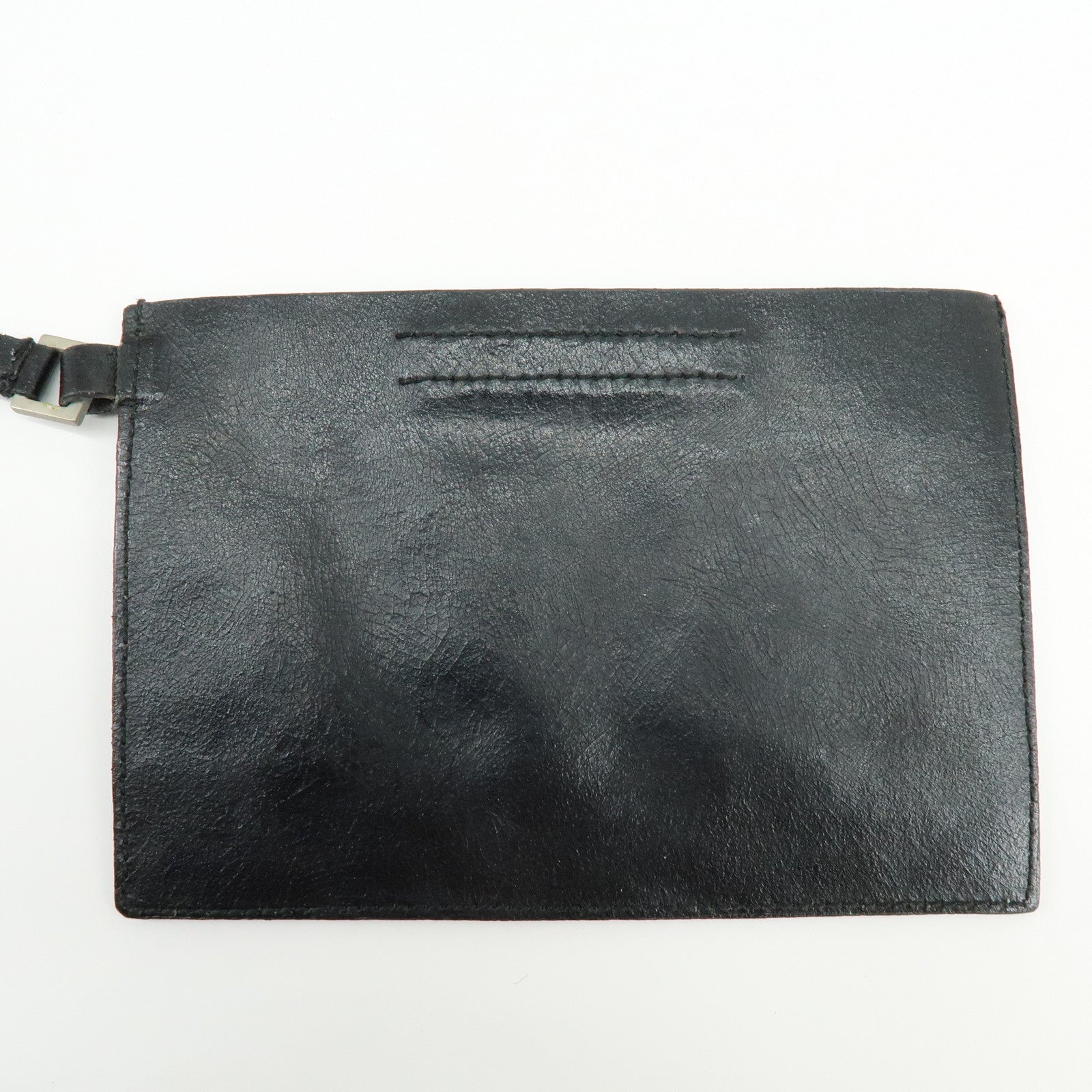 PRADA Mesh Leather Tote Bag Shoulder Bag Black