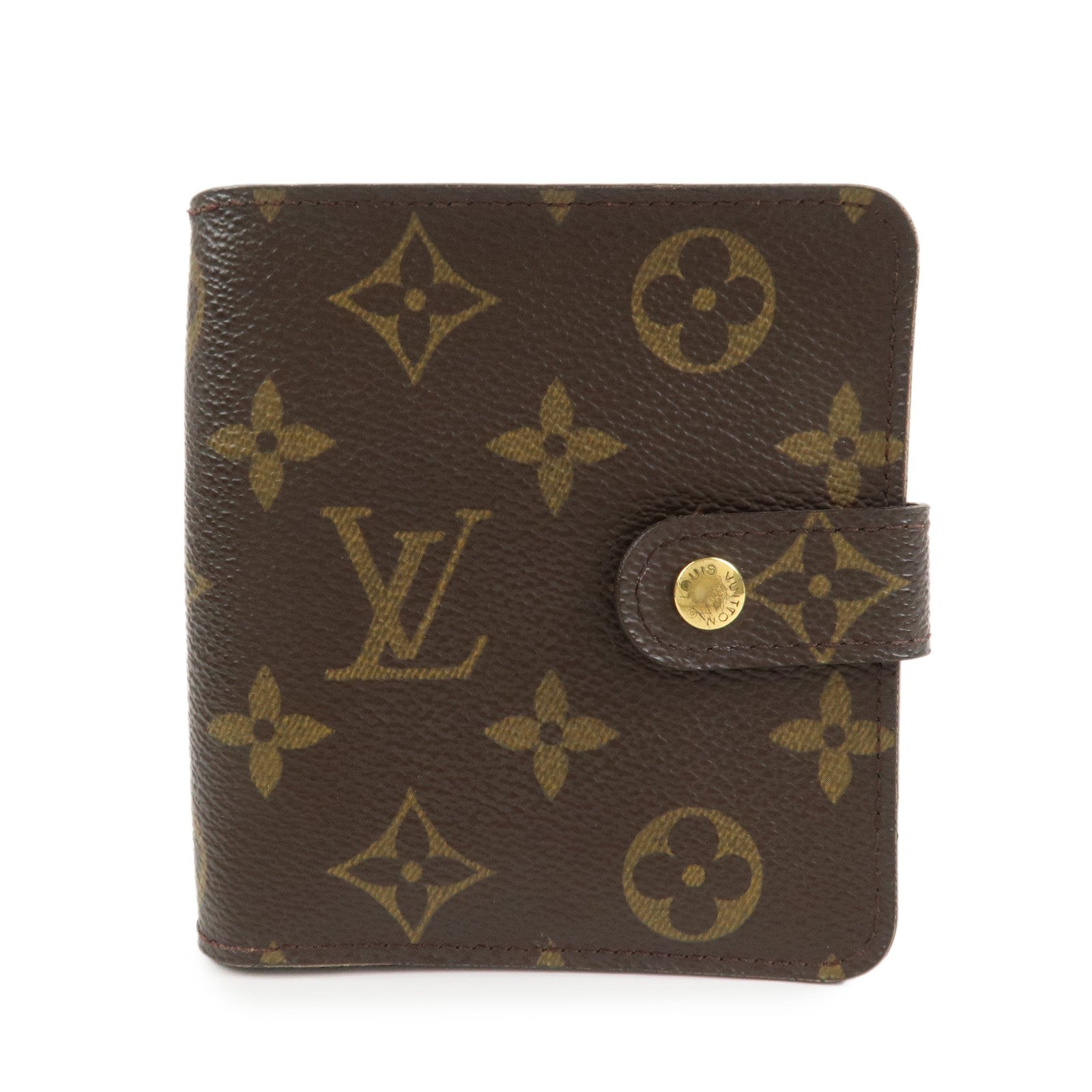 Louis Vuitton Monogram Compact Zippy Small Wallet Brown M61667