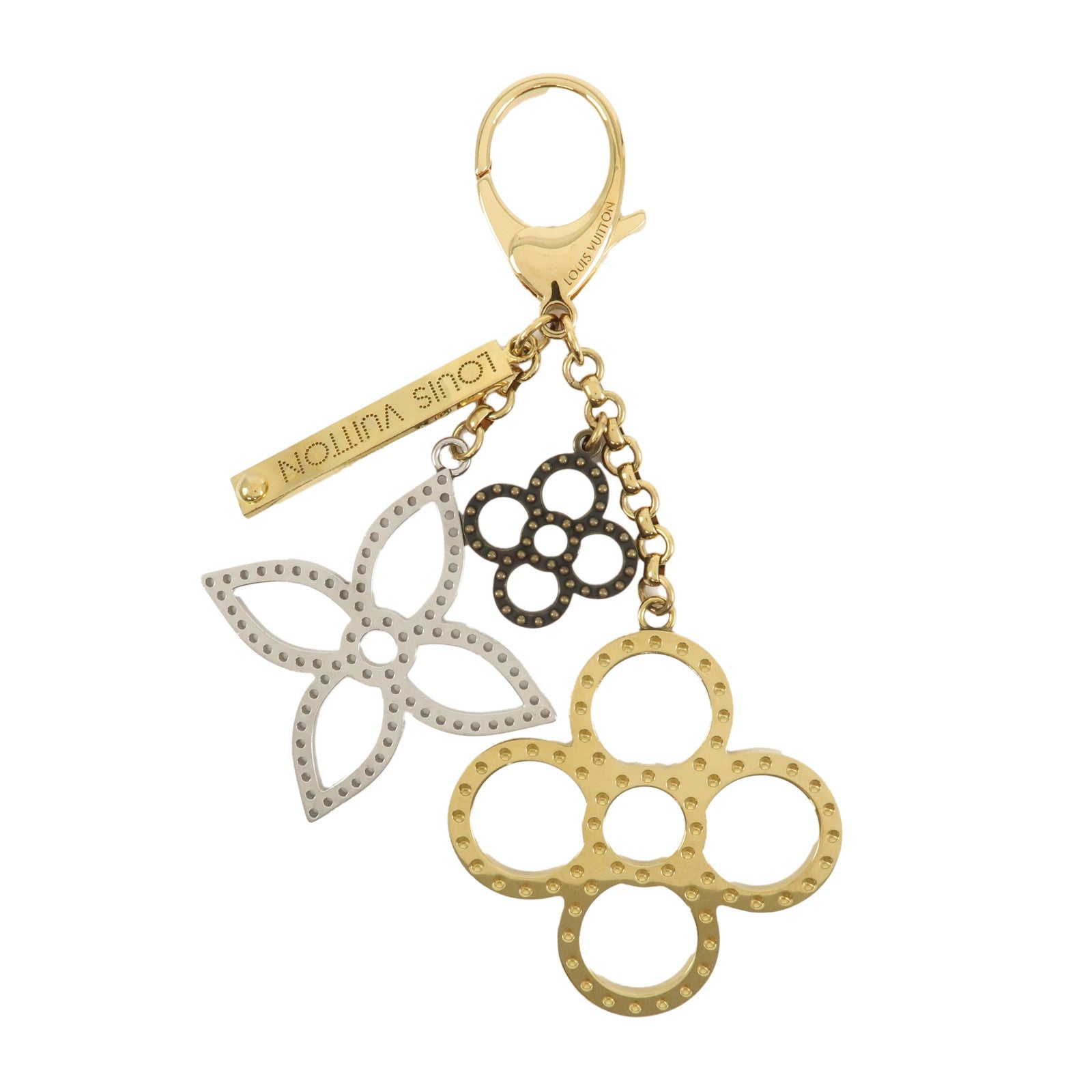 Louis Vuitton Monogram Bijoux Sac Tapage Bag Charm Gold M66350