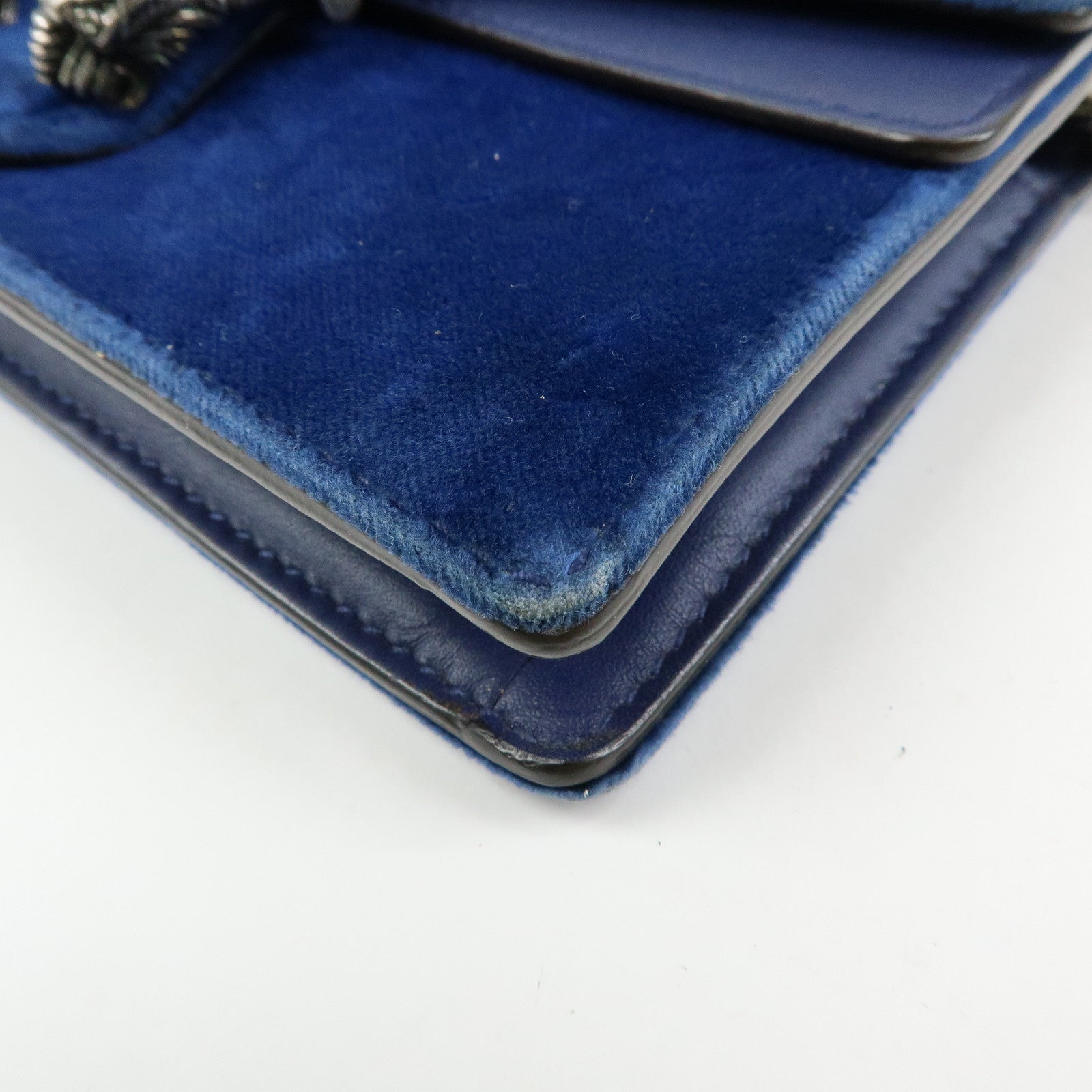 GUCCI Dionysus Velvet Leather Mini Shoulder Bag Blue 476432