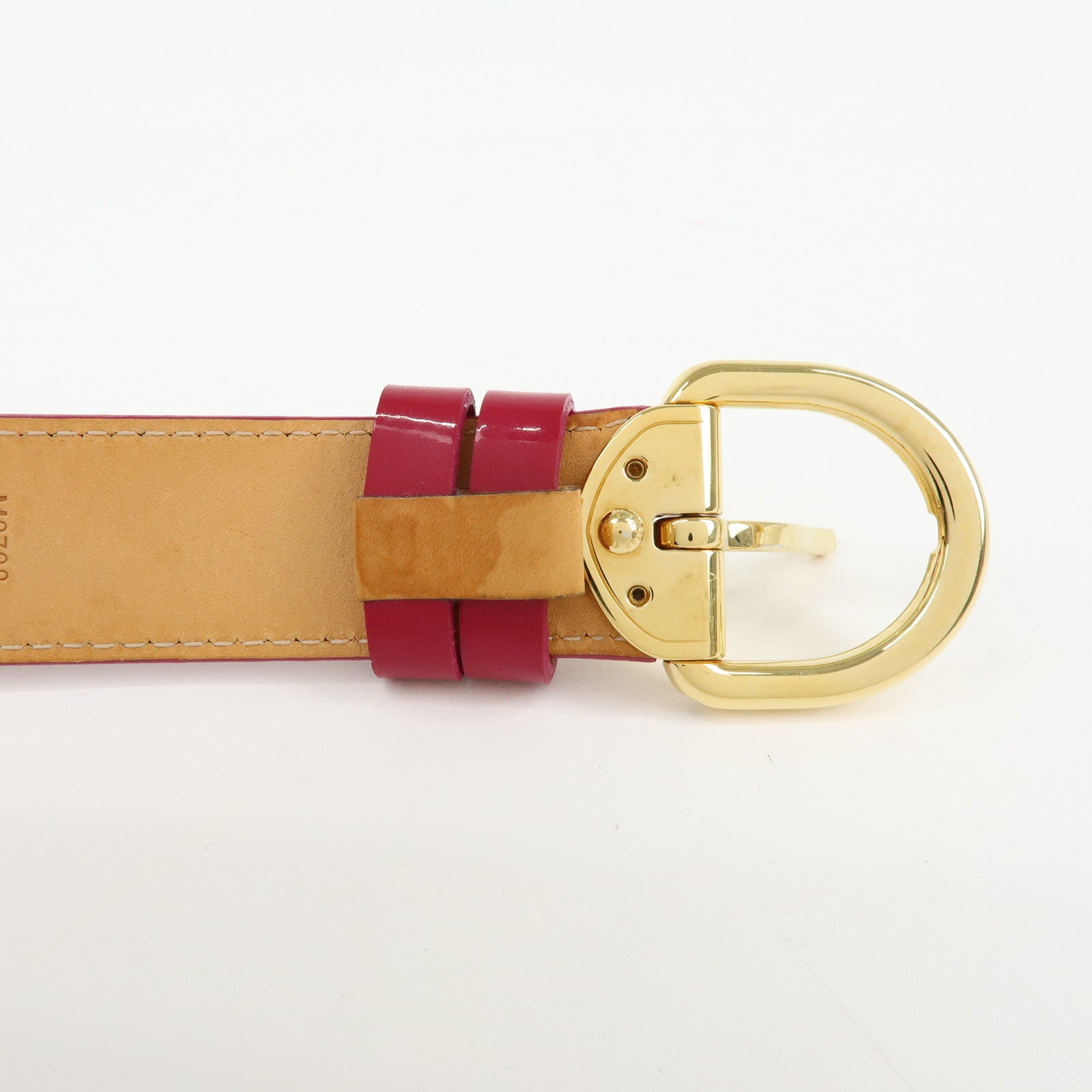 Louis Vuitton Monogram Vernis Leather Ceinture Belt Fuchsia M9798