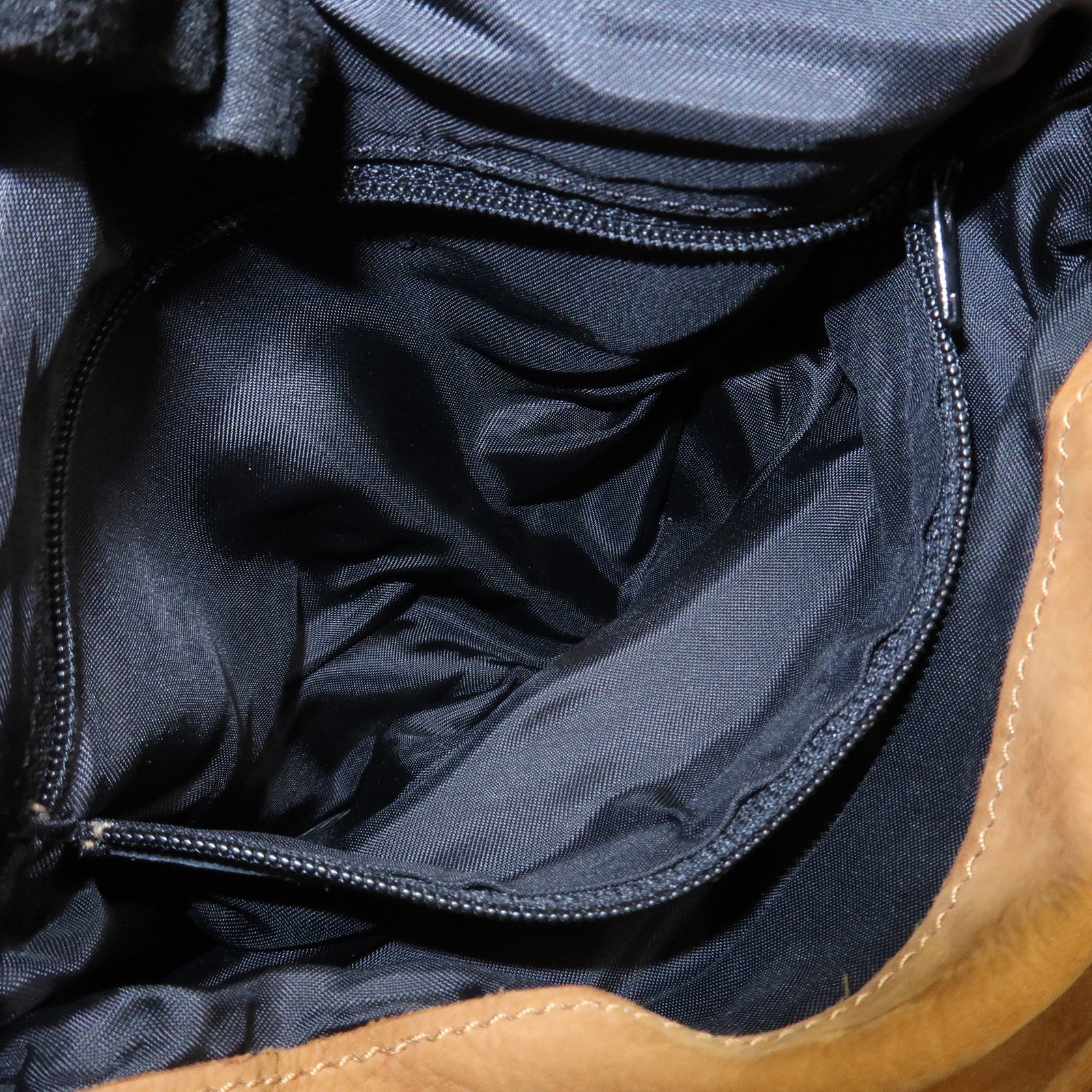 LOEWE Anagram Suede Drawstring Hand Bag Brown