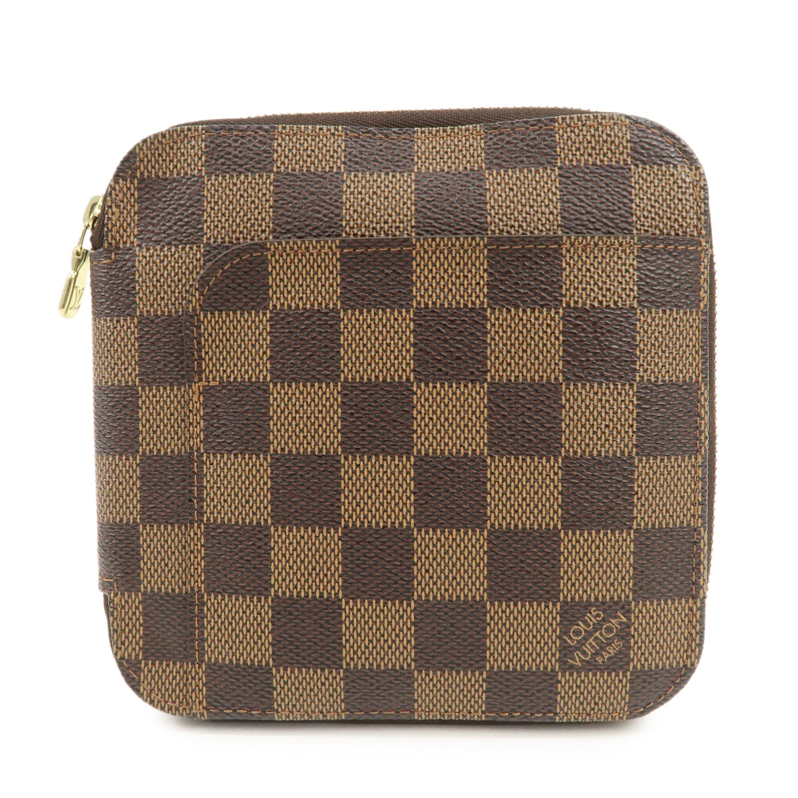 Louis Vuitton Damier Canvas Olaf Organizer Wallet Brown N61723 Used