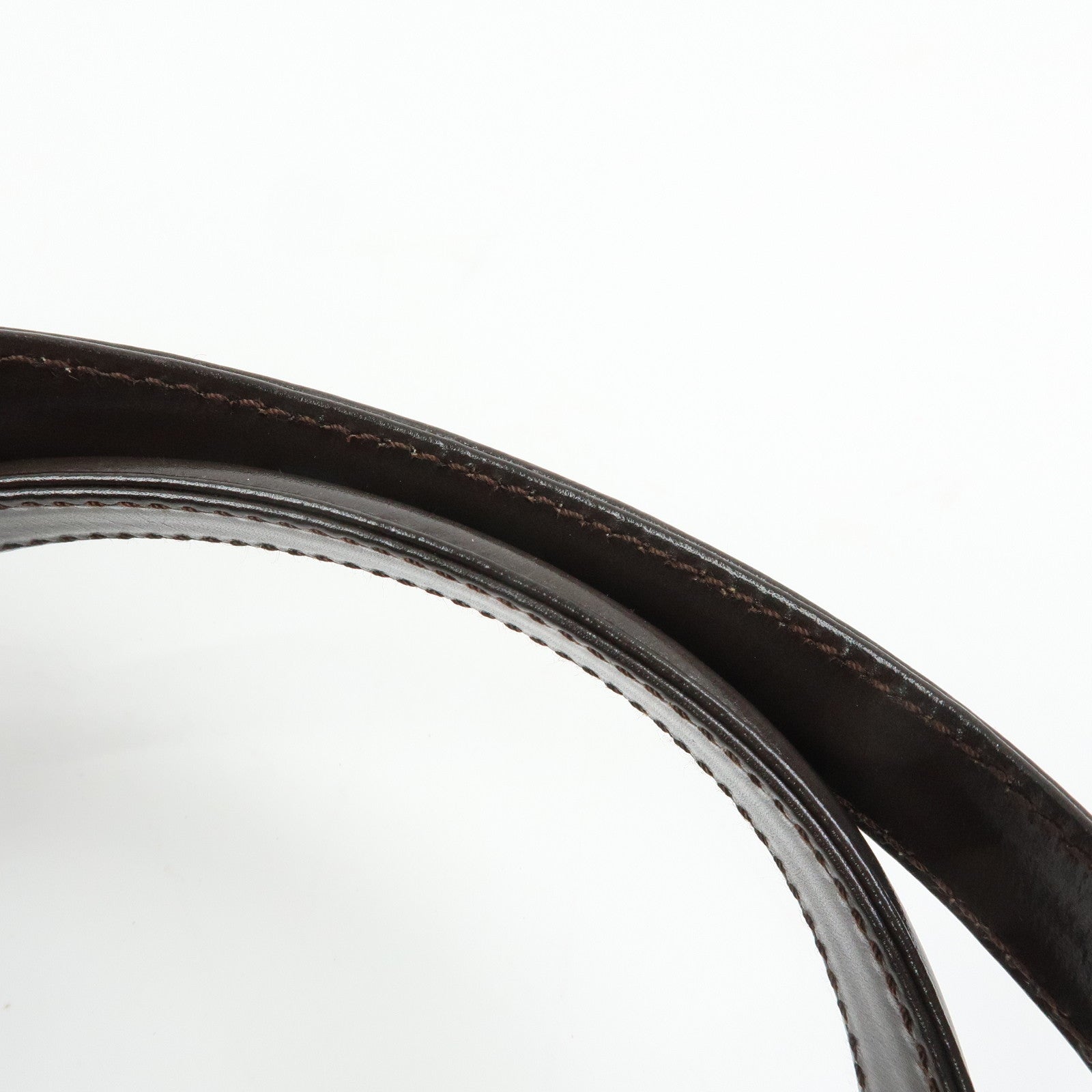 GUCCI Leather Hand Bag Dark Brown 000・1448・0539