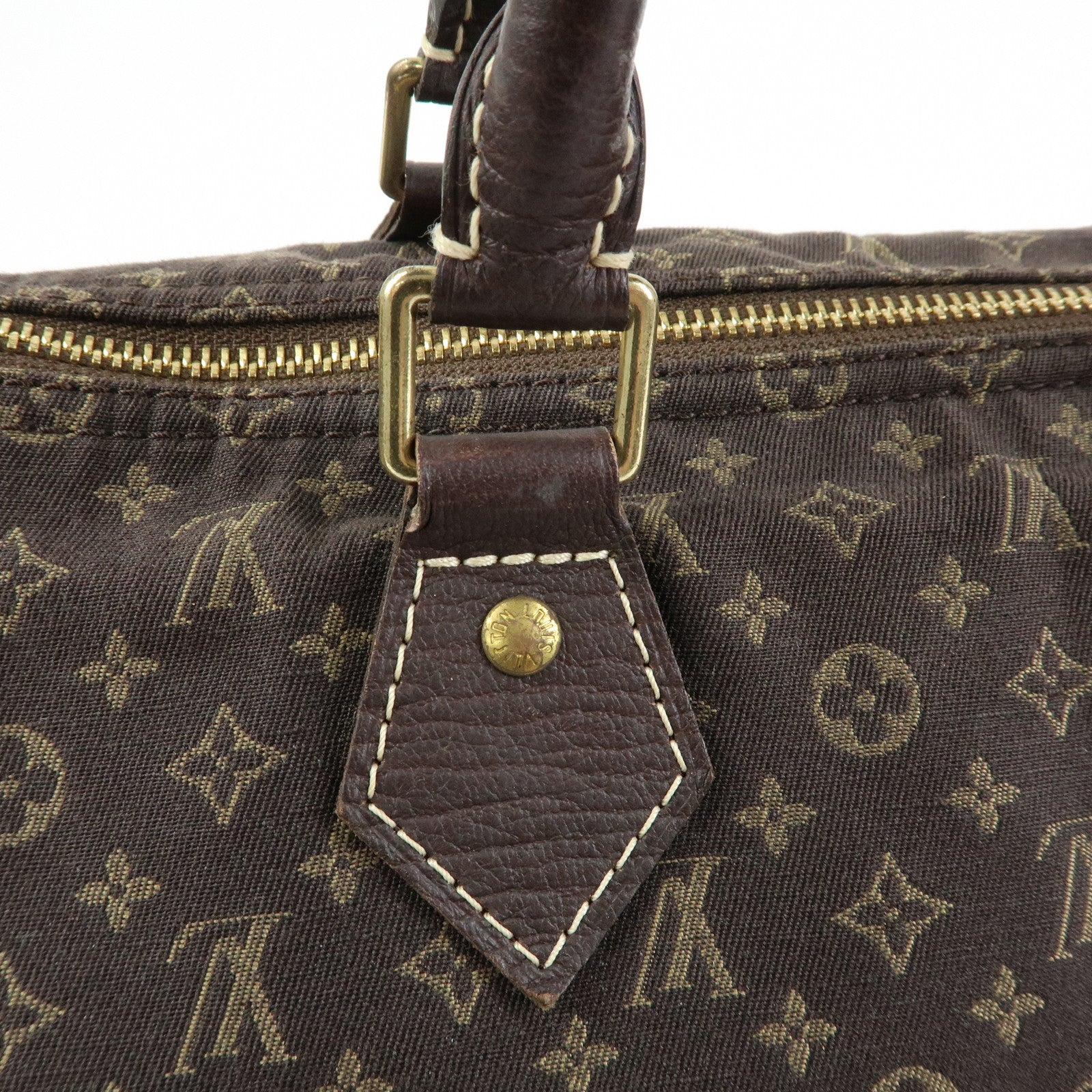 Louis Vuitton Monogram Mini Lin Speedy 30 Boston Bag Ebene M95224