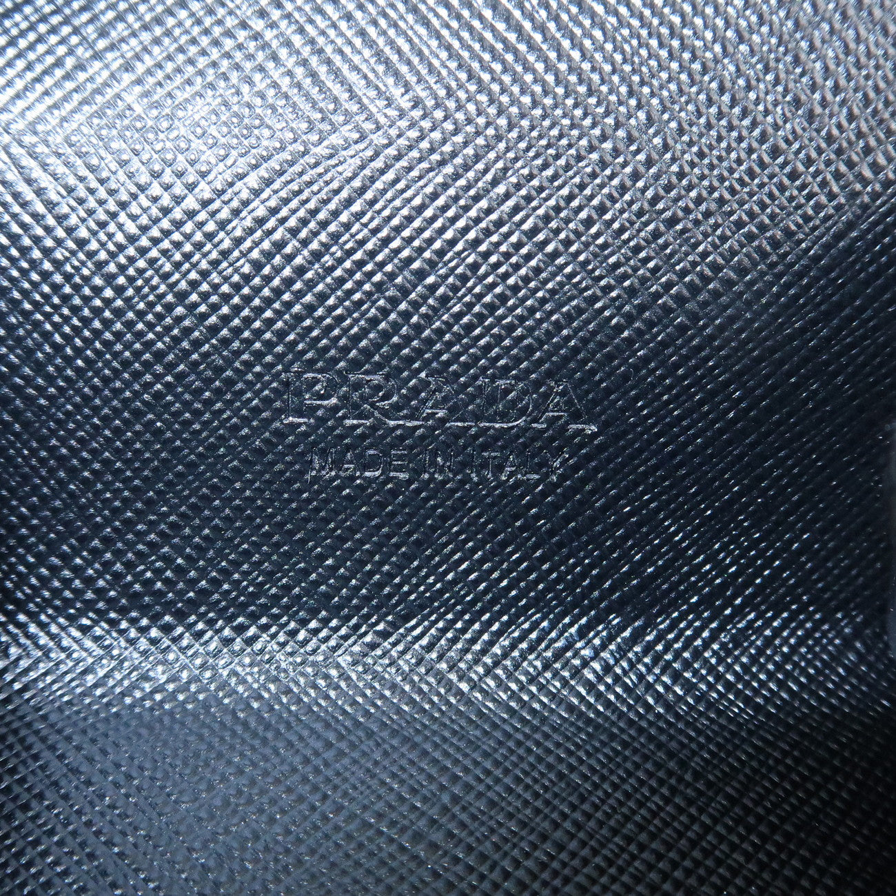 PRADA Triangle Logo Saffiano Leather Coin Case Black 2MM935