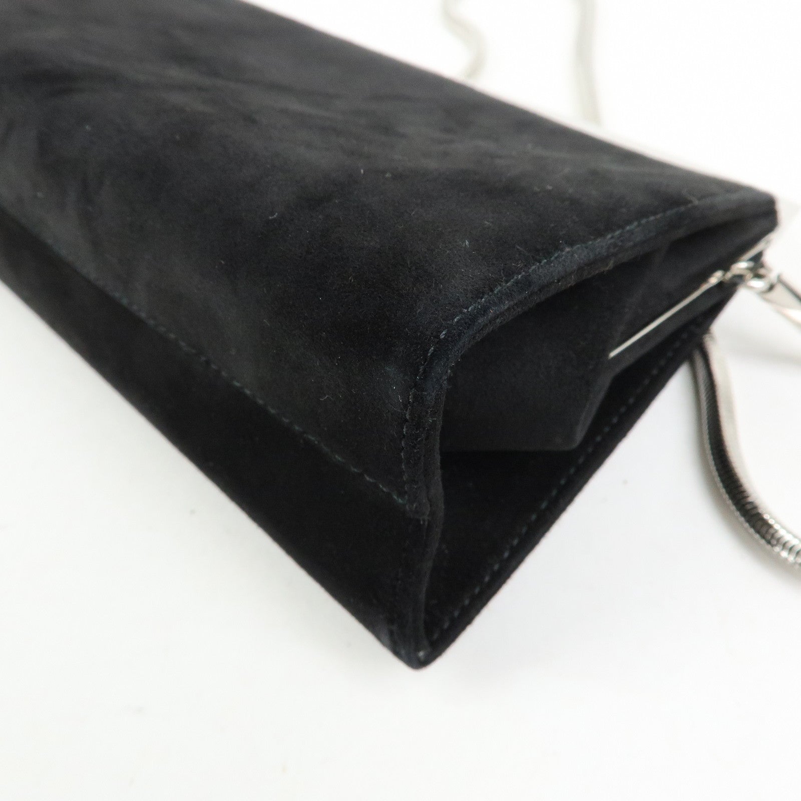 Ferragamo Suede 2Way Bag Shoulder Bag Clutch Bag Black