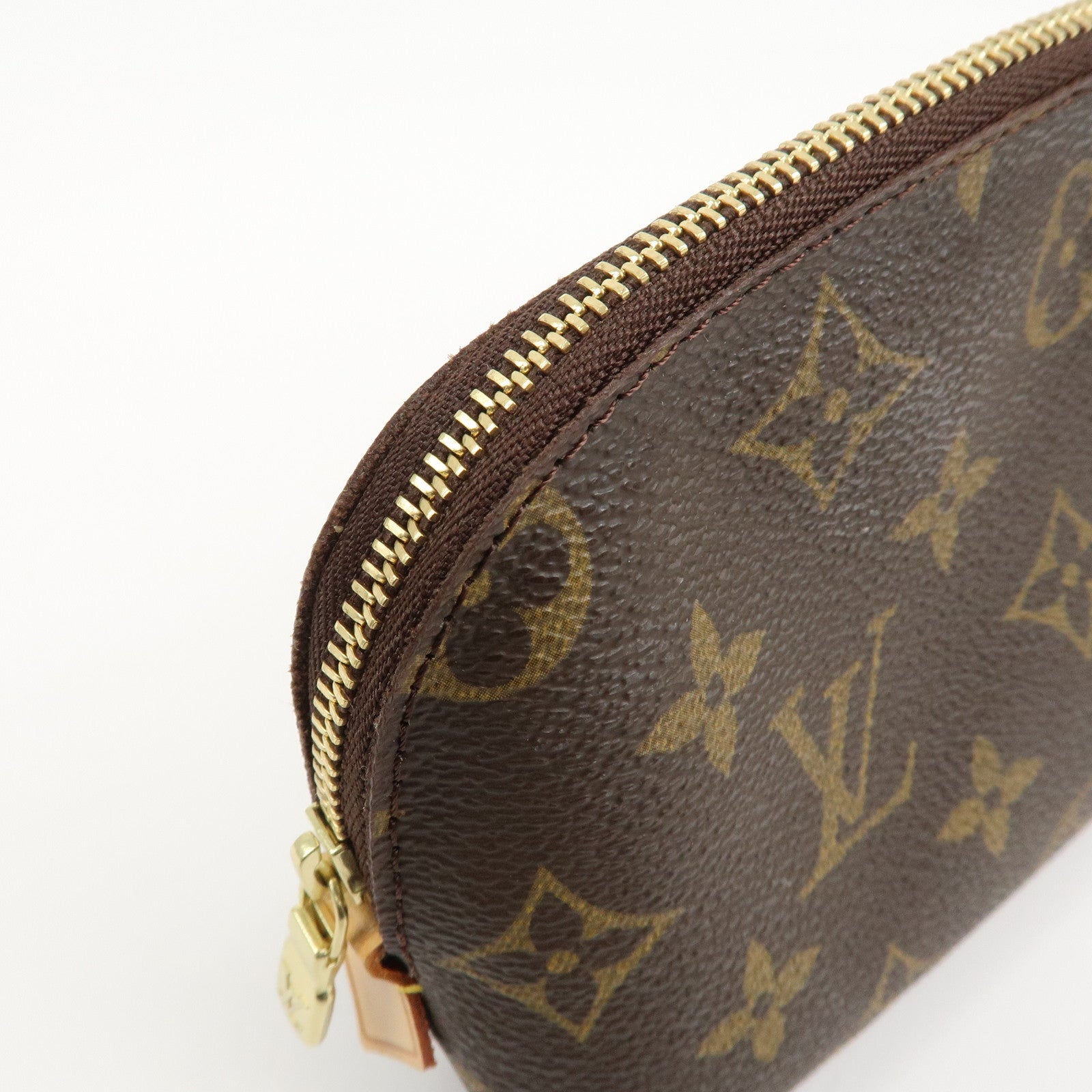 Louis Vuitton Monogram Canvas Pochette Cosmetic Pouch Brown M47515