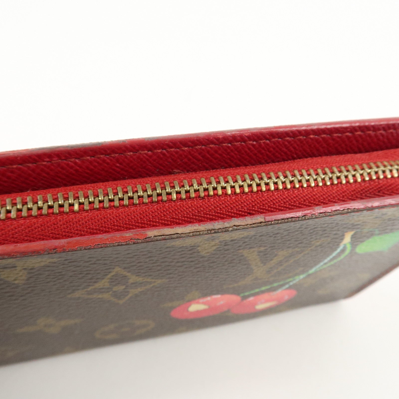 Louis Vuitton Monogram Cherry Porte Monnaie Zip Long Wallet M95006