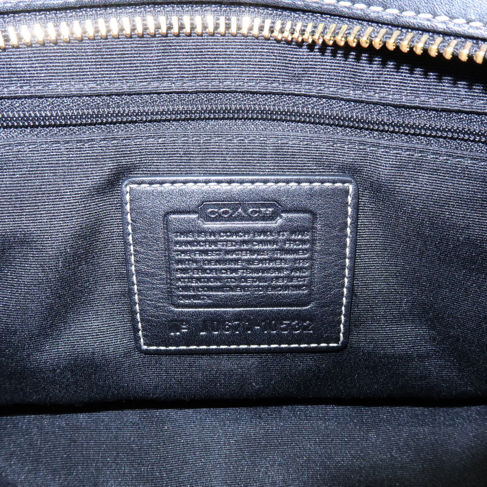 COACH Signature Canvas Leather Shoulder Bag Boston Bag Black