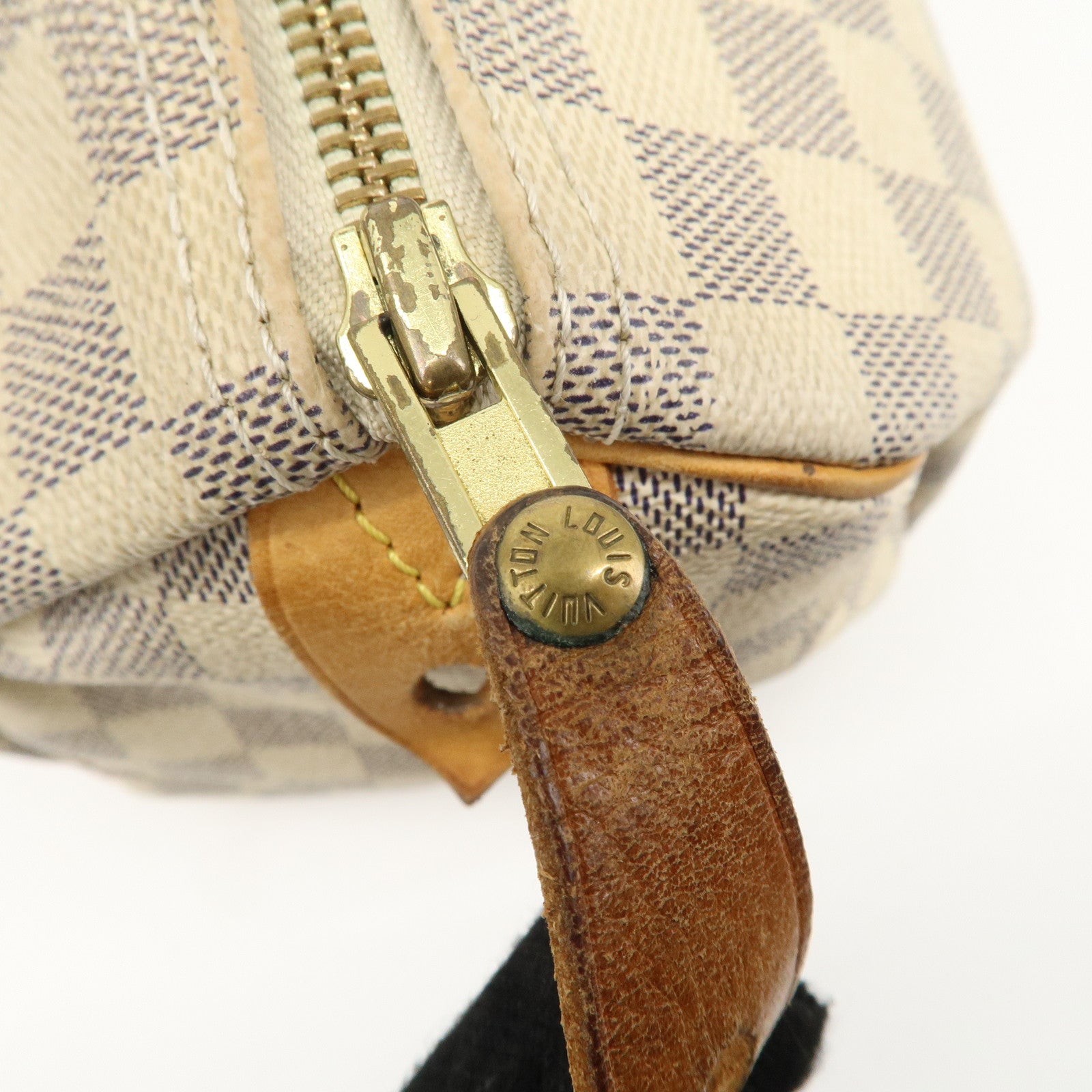 Louis Vuitton Damier Azur Speedy 30 Hand Bag Boston Bag N41533 Used