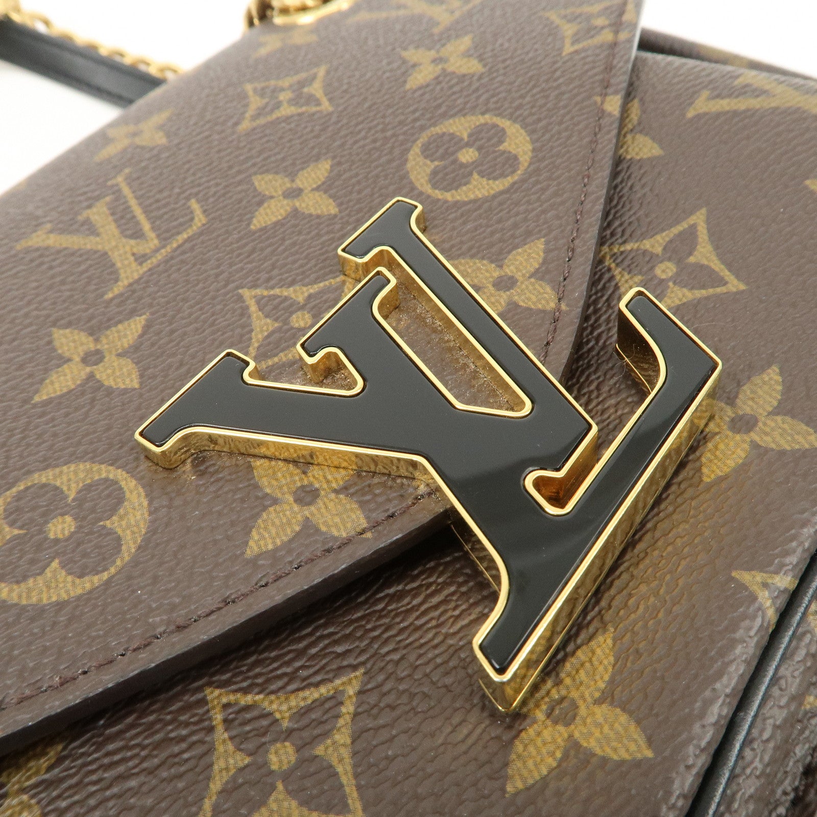 Louis Vuitton Monogram Passy Crossbody Chain Shoulder Bag M45592 Used