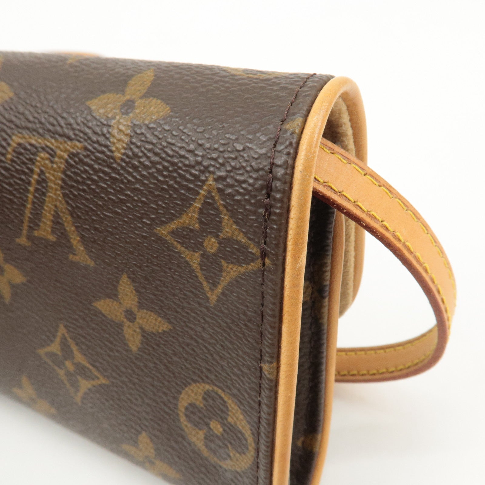 Louis Vuitton Monogram Pochette Twin PM 2Way Bag Brown M51854 Used