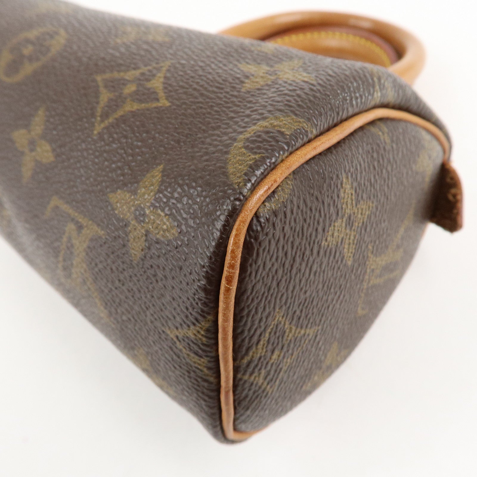 Louis Vuitton Monogram Mini Speedy Hand Bag Brown M41534 Used