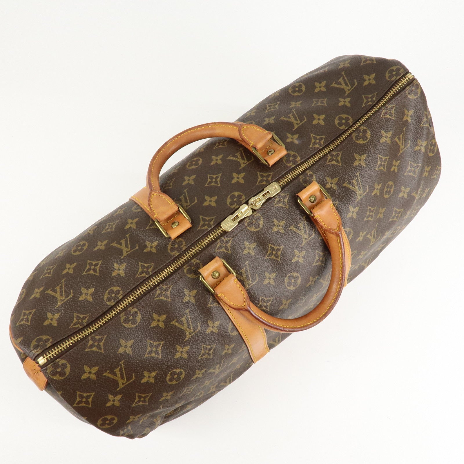 Louis Vuitton Monogram Keep All 50 Boston Bag Brown M41426