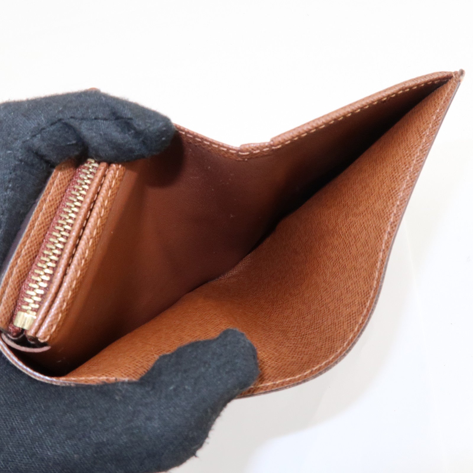 Louis Vuitton Monogram Porte Monnaie Billets Tresor Wallet M61730 Used