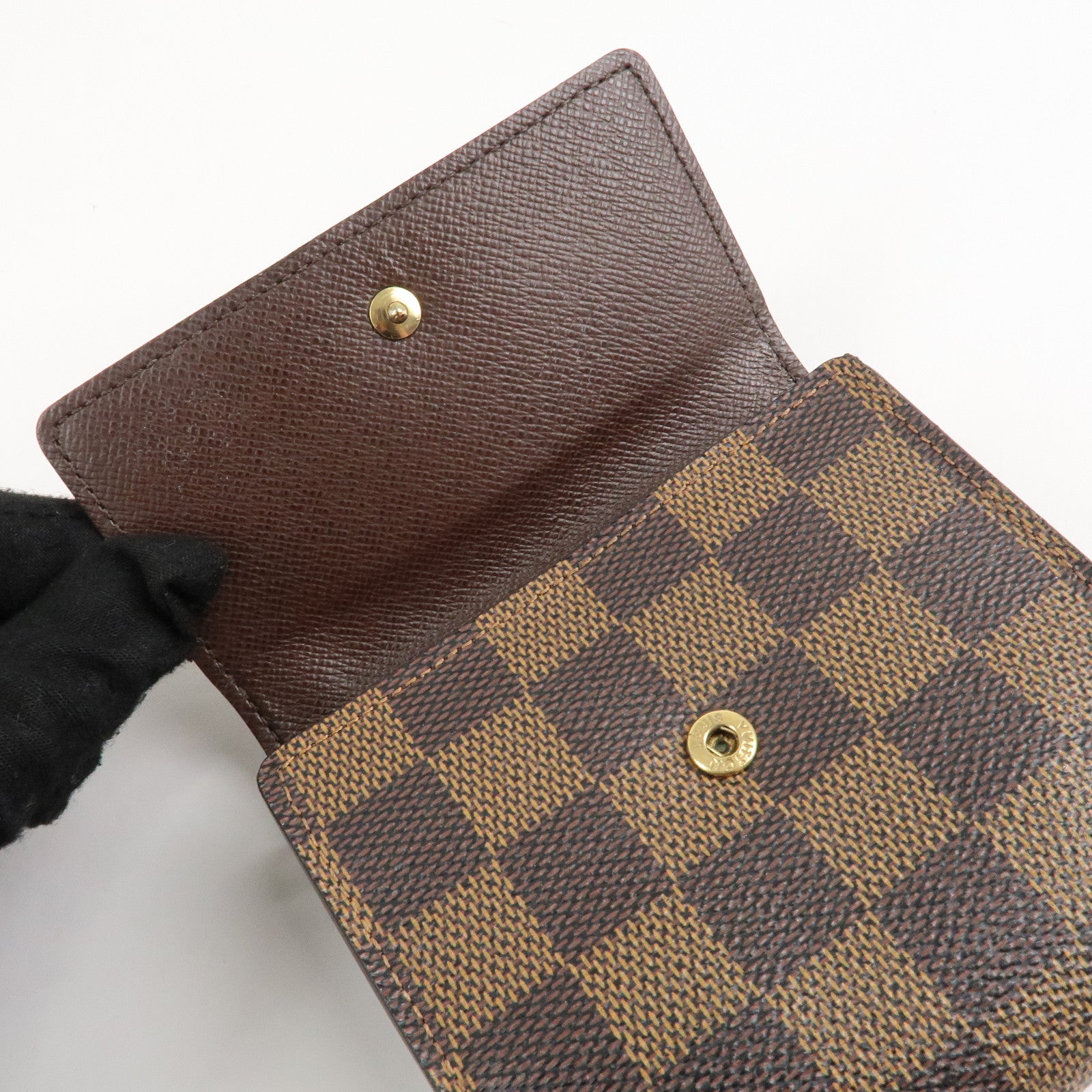 Louis Vuitton Damier Ebene Portefeuille Elise Wallet N61654 Used