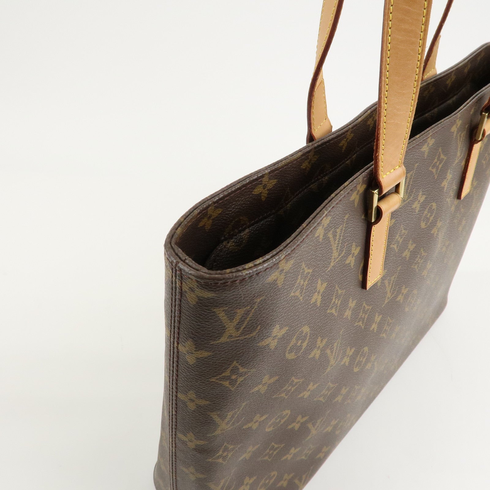 Louis Vuitton Monogram Luco Tote Bag Hand Bag Brown M51155 Used