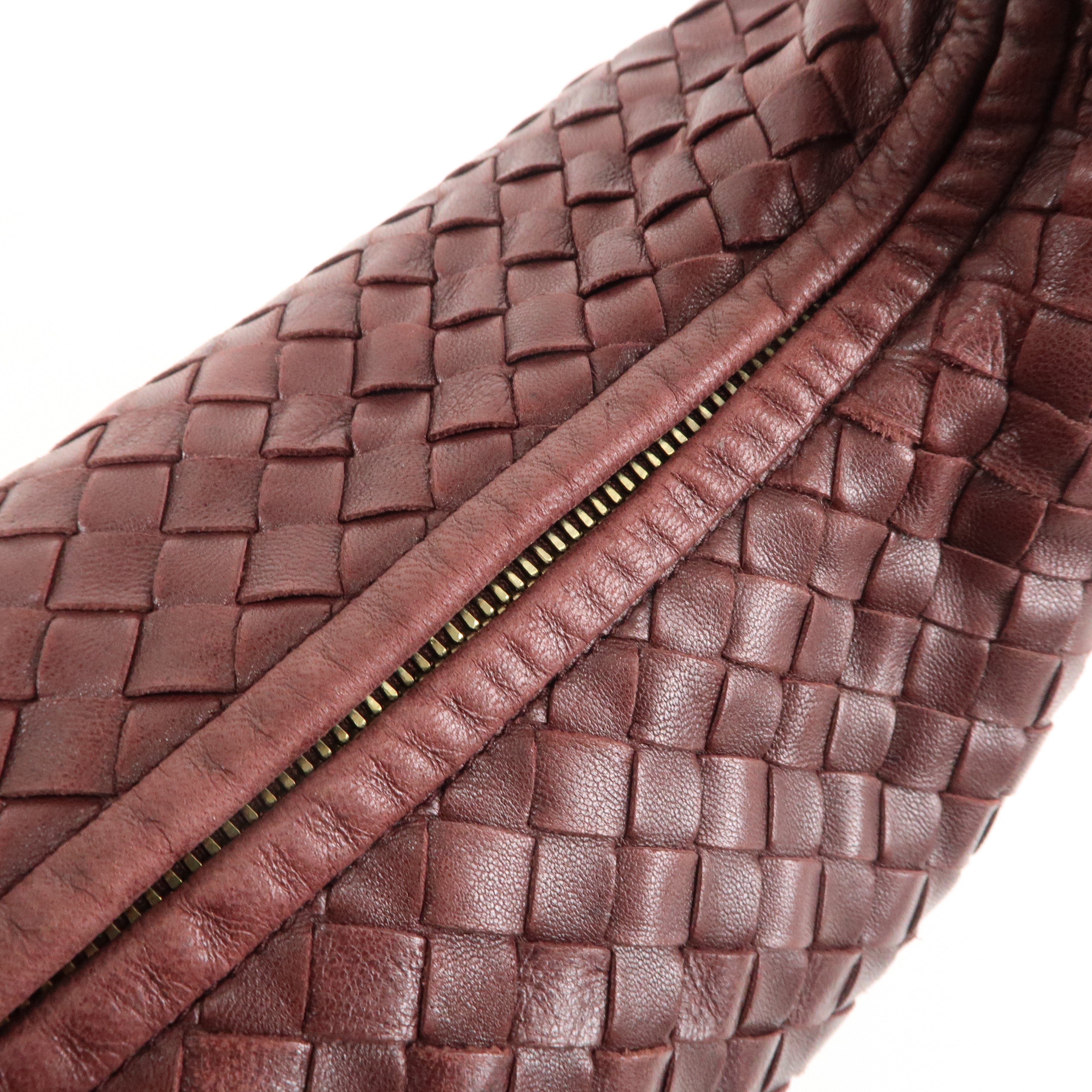 BOTTEGA VENETA Intrecciato Hobo Leather Shoulder Bordeaux 115653