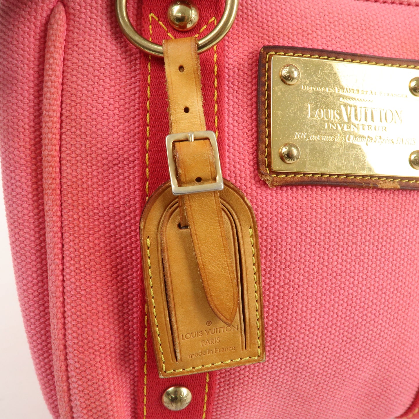 Louis Vuitton Antigua Cabas PM Tote Bag Hand Bag Rose M40088