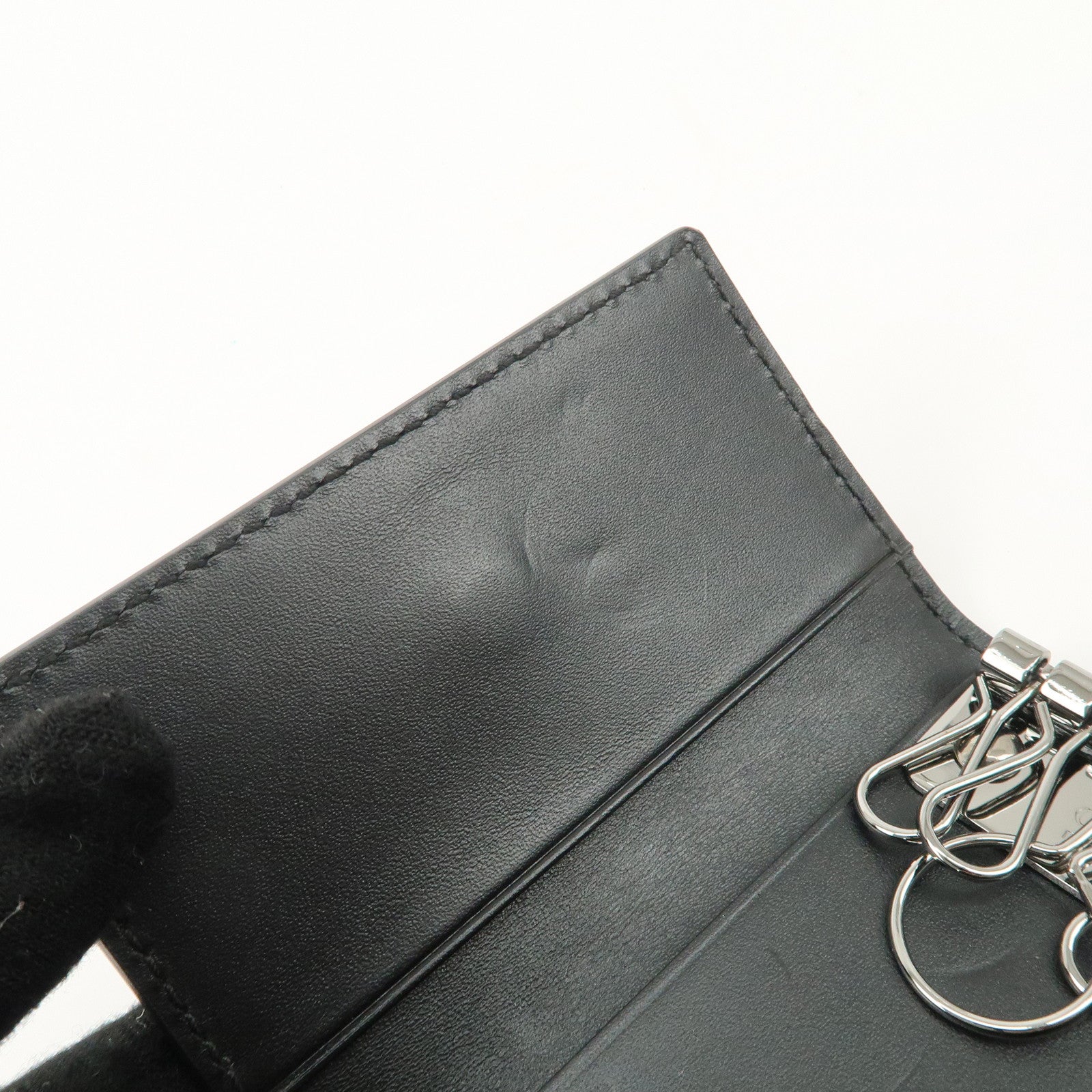 GUCCI Guccissima Leather 6 Rings Key Case Key Holder Black 779824 Used