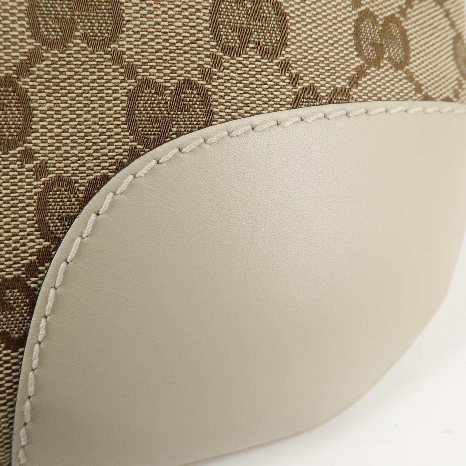 GUCCI Lovely GG Canvas Leather Shoulder Bag Ivory Beige 257072