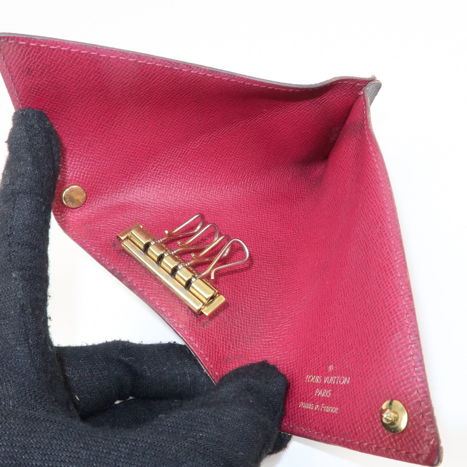 Louis Vuitton Monogram Multicles Berlingo Key Case Fuchsia M61475 Used