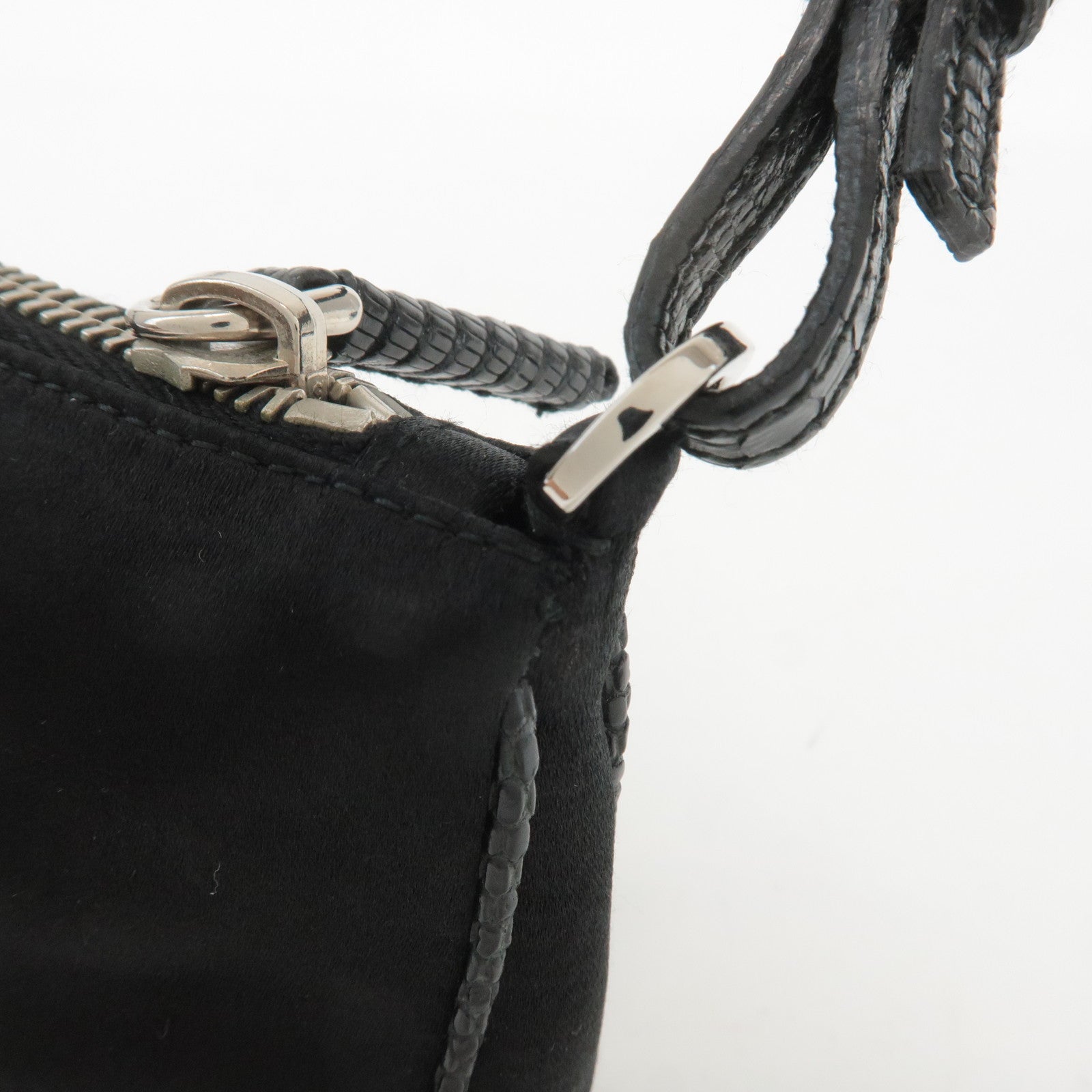 PRADA Nylon leather Bijou Shoulder Bag Black