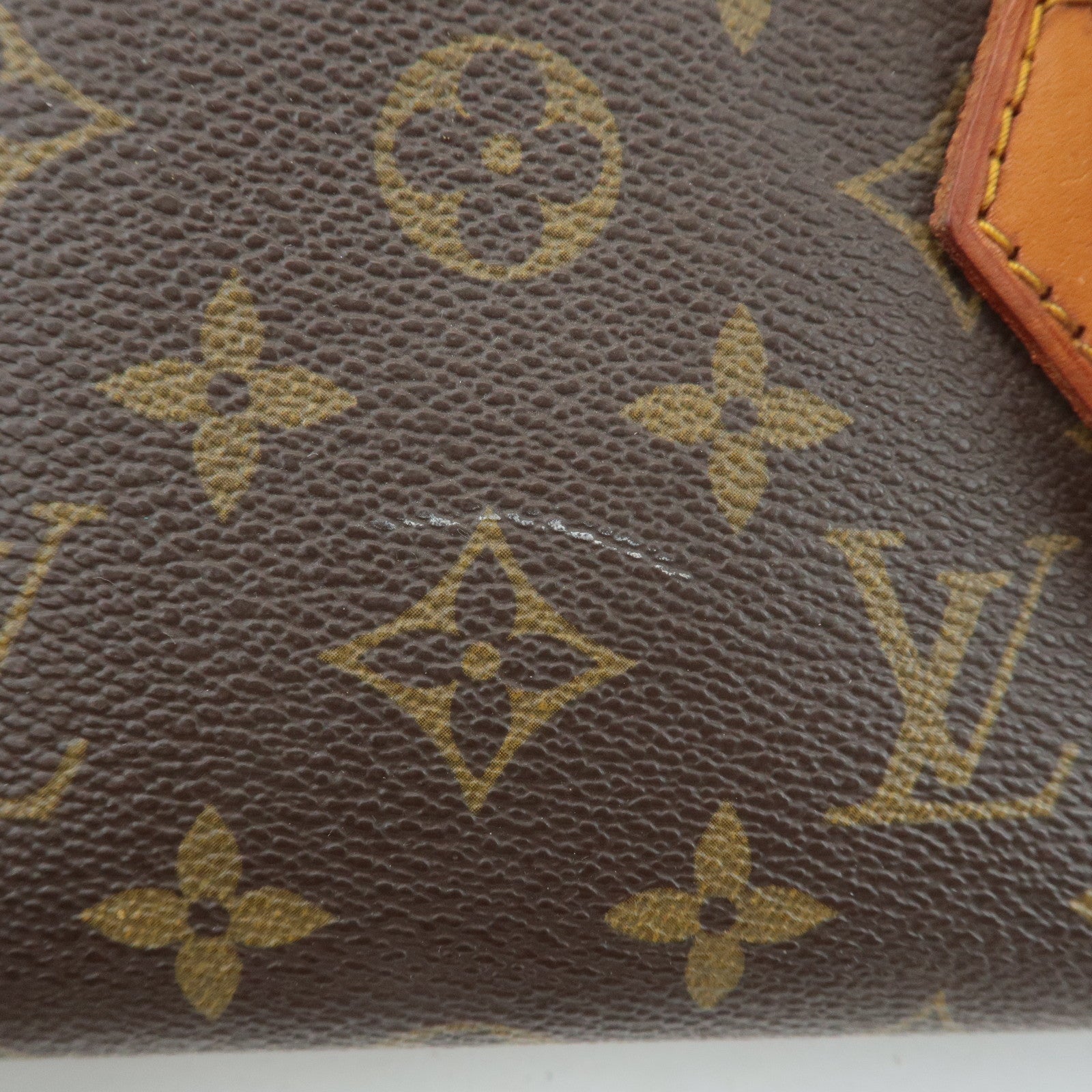 Louis Vuitton Monogram Sac Triangle Hand Bag Brown M51360 Used