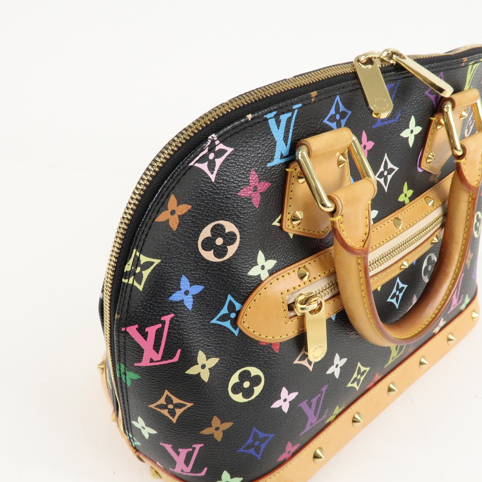 Louis Vuitton Monogram Multi Color Alma Hand Bag Noir M92646