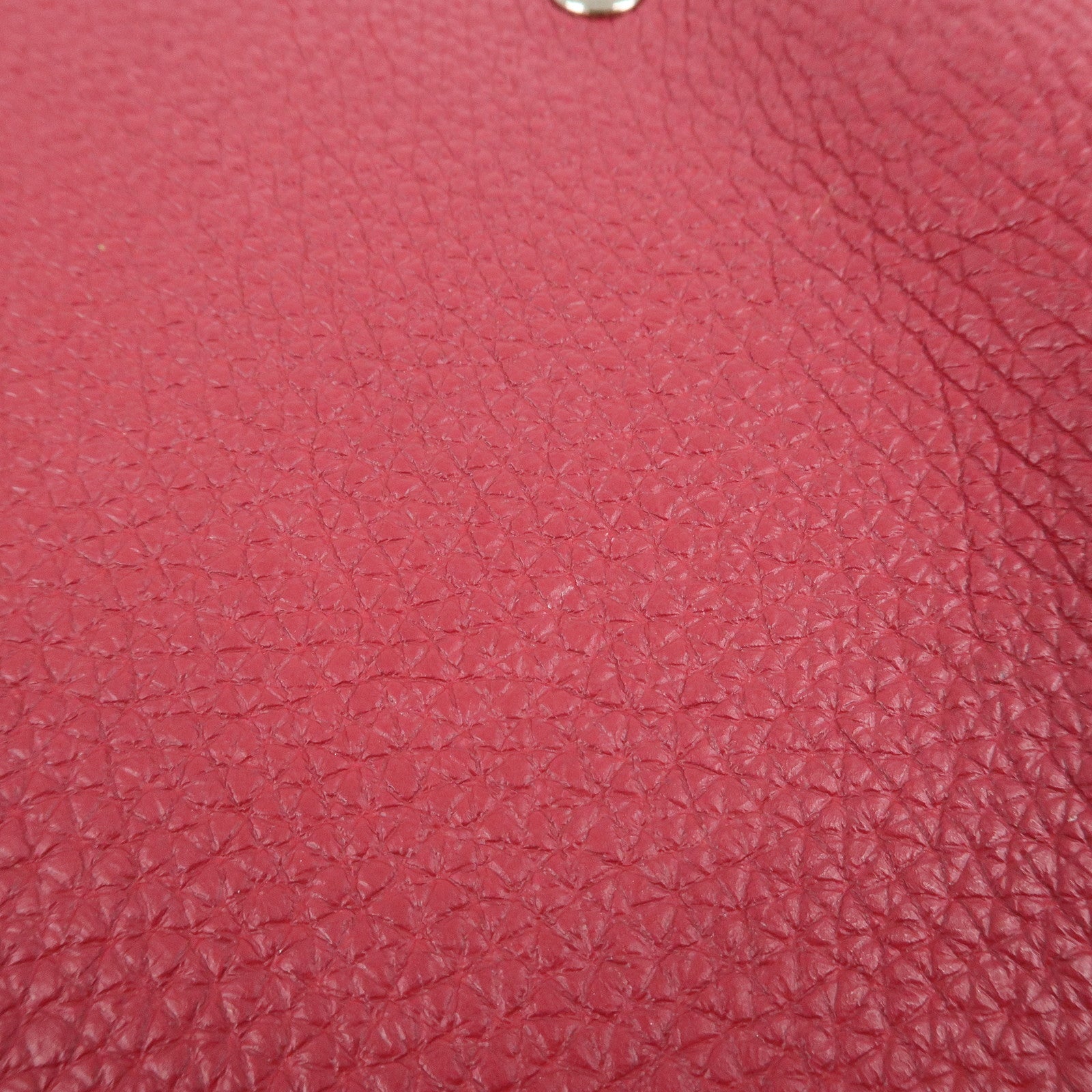 HERMES Togo Leather Ulysse MM □N Stamped Notebook Cover Ruby Used