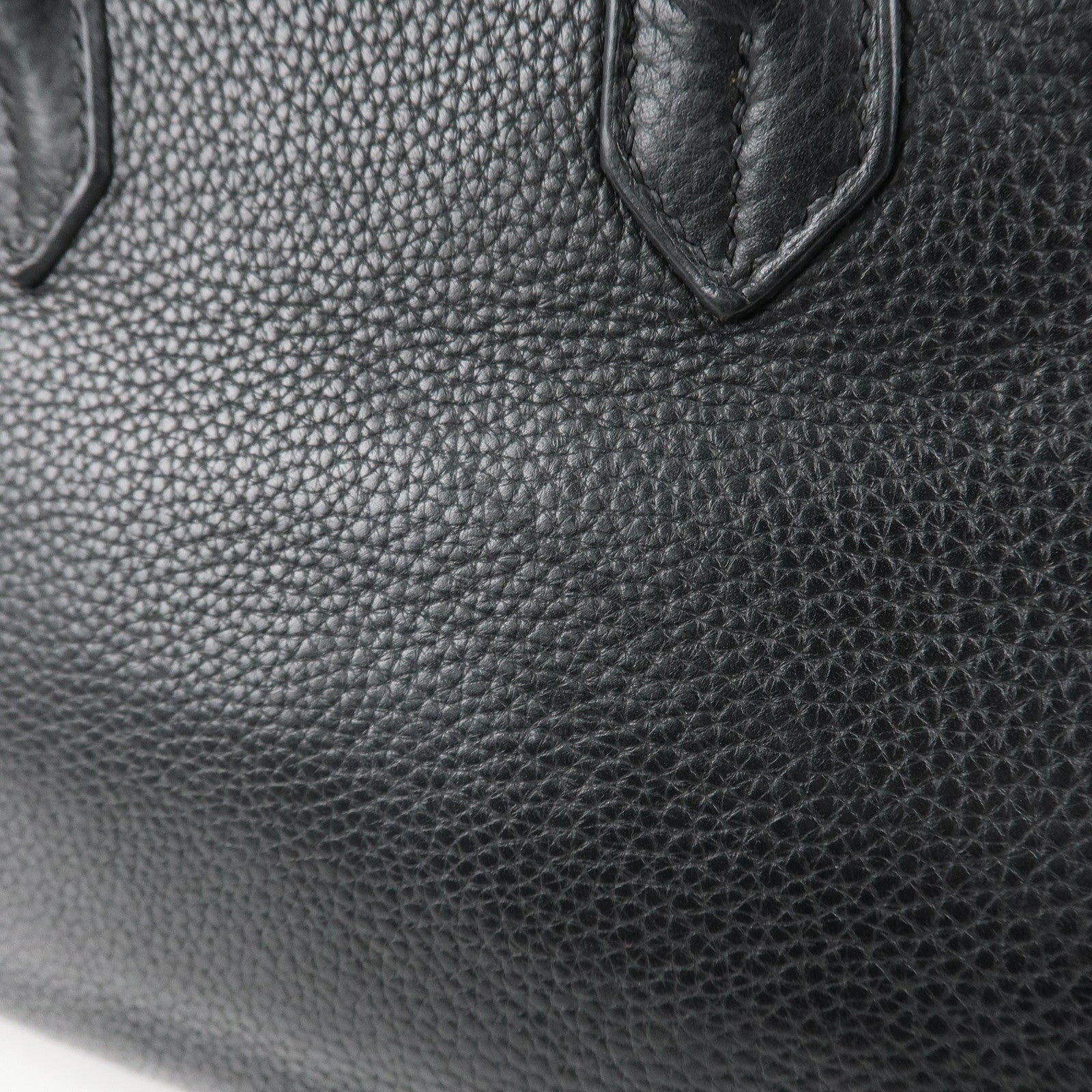 HERMES Taurillon Clemence Birkin 30 M stamped Black Gold