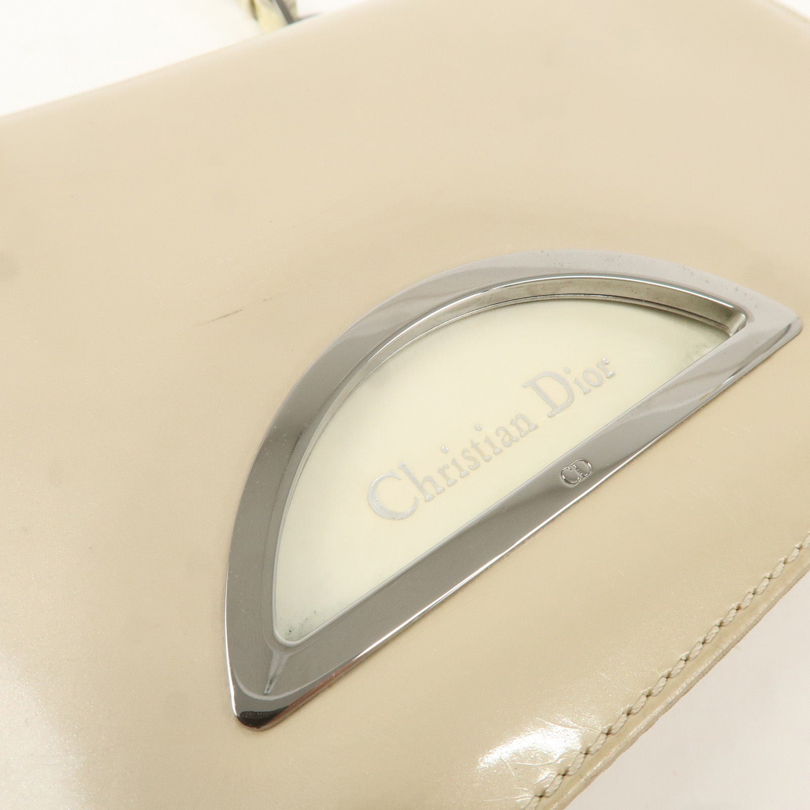 Christian Dior Maris Pearl Patent Leather One Shoulder Bag